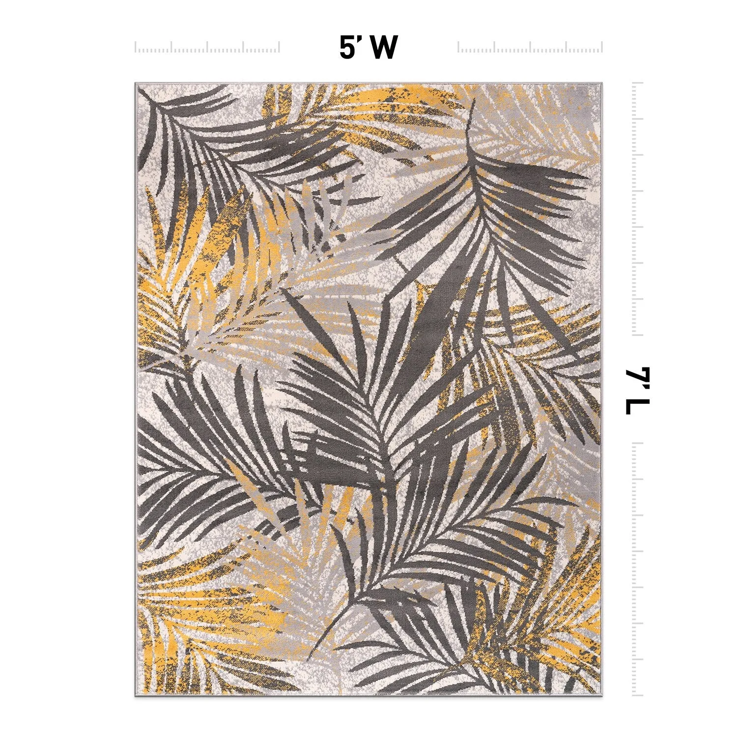 World Rug Gallery Edinburgh Floral Leaves Area Rug