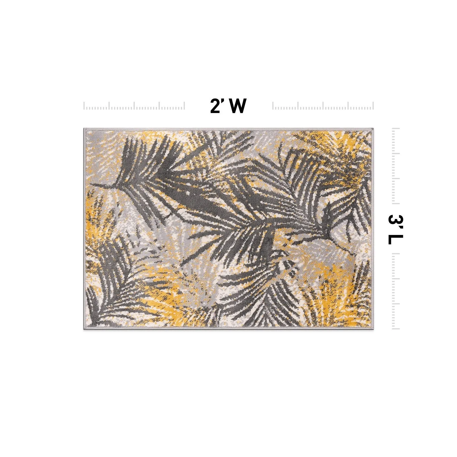 World Rug Gallery Edinburgh Floral Leaves Area Rug