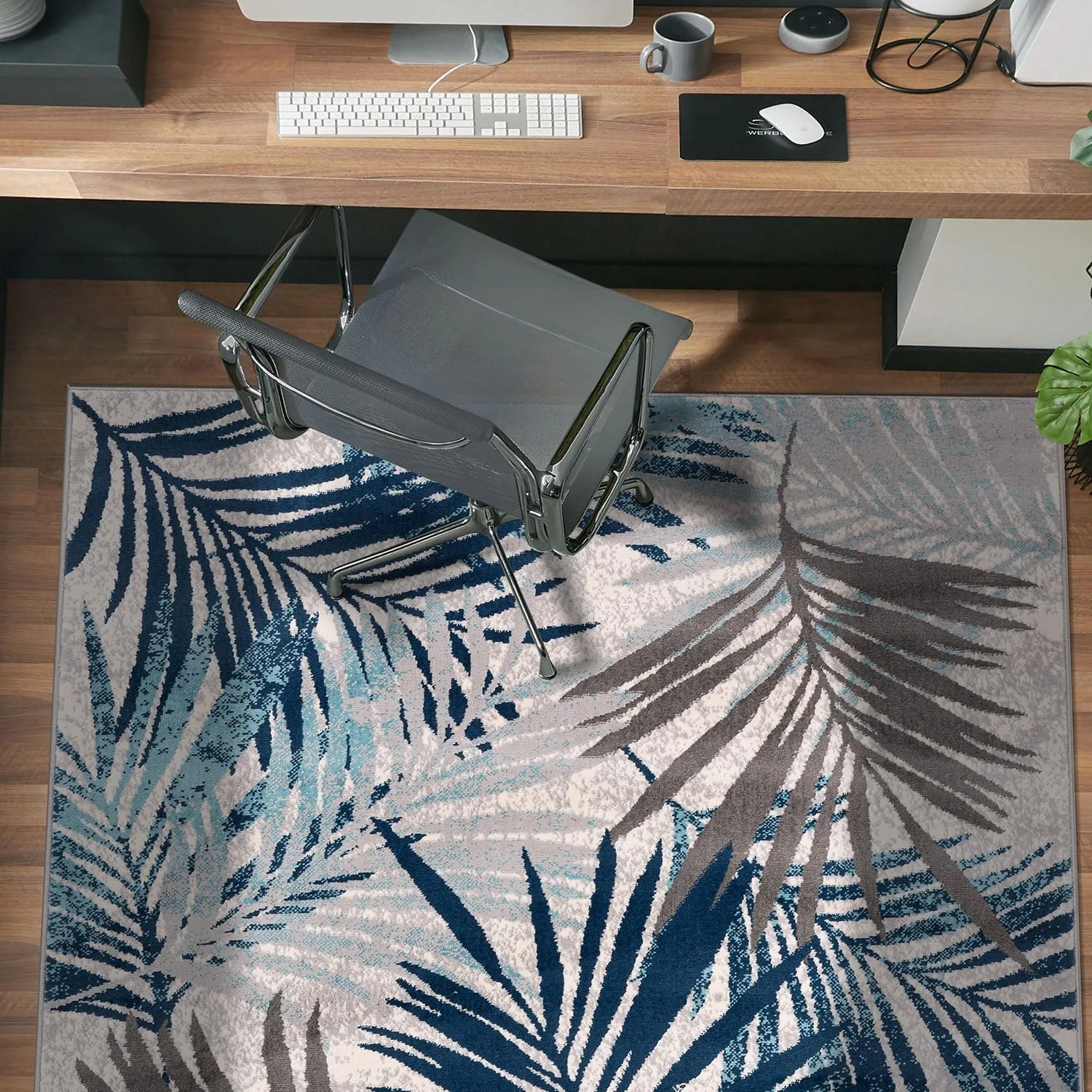 World Rug Gallery Edinburgh Floral Leaves Area Rug