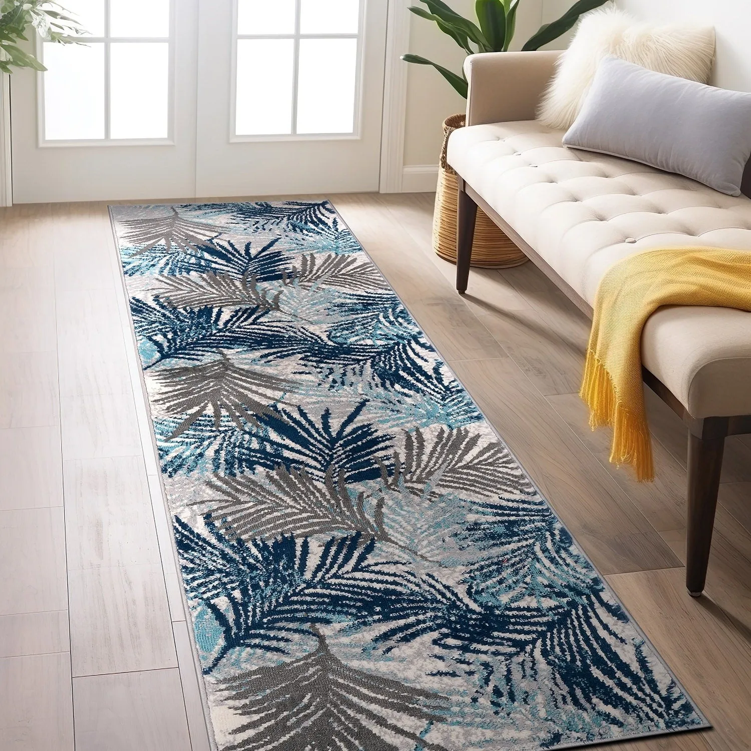 World Rug Gallery Edinburgh Floral Leaves Area Rug