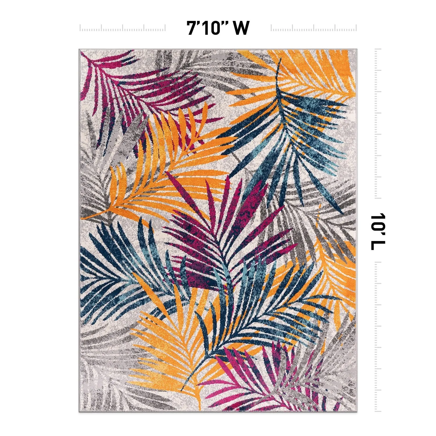 World Rug Gallery Edinburgh Floral Leaves Area Rug
