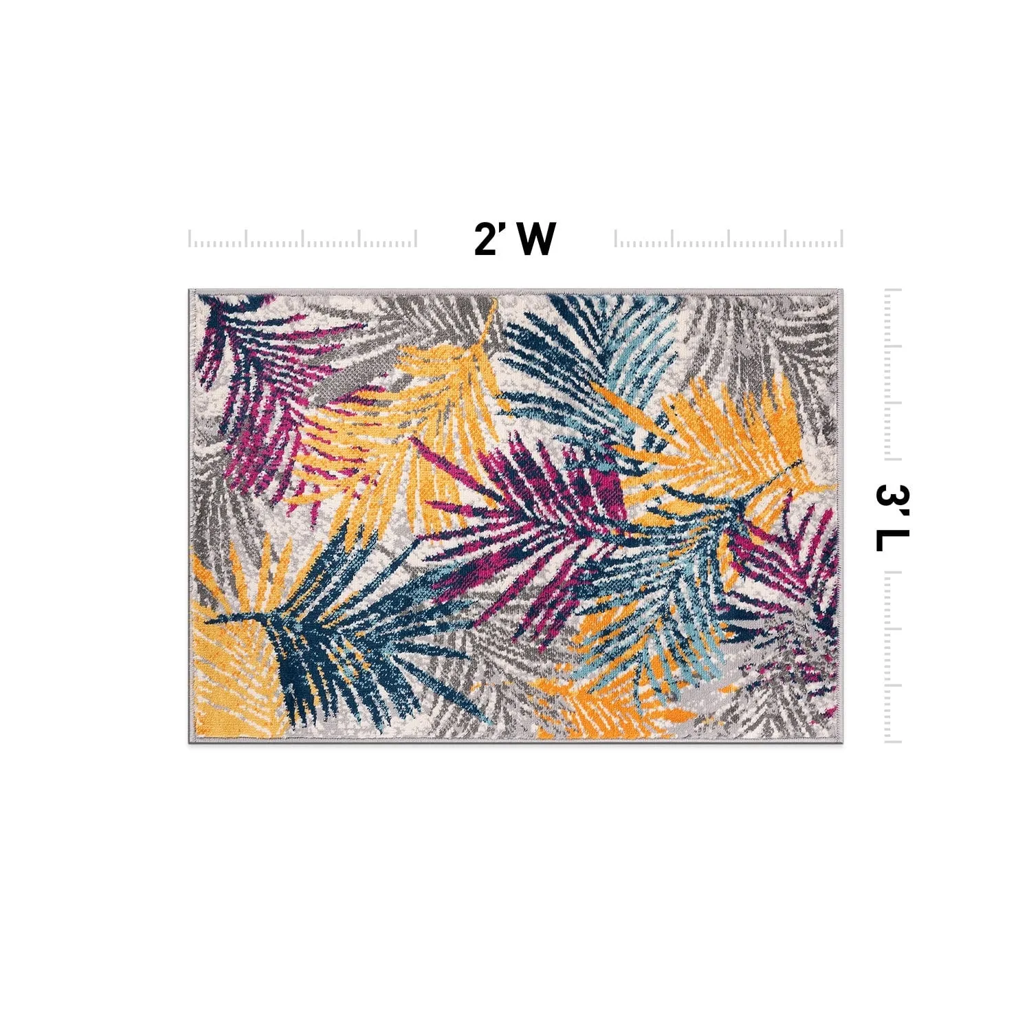 World Rug Gallery Edinburgh Floral Leaves Area Rug