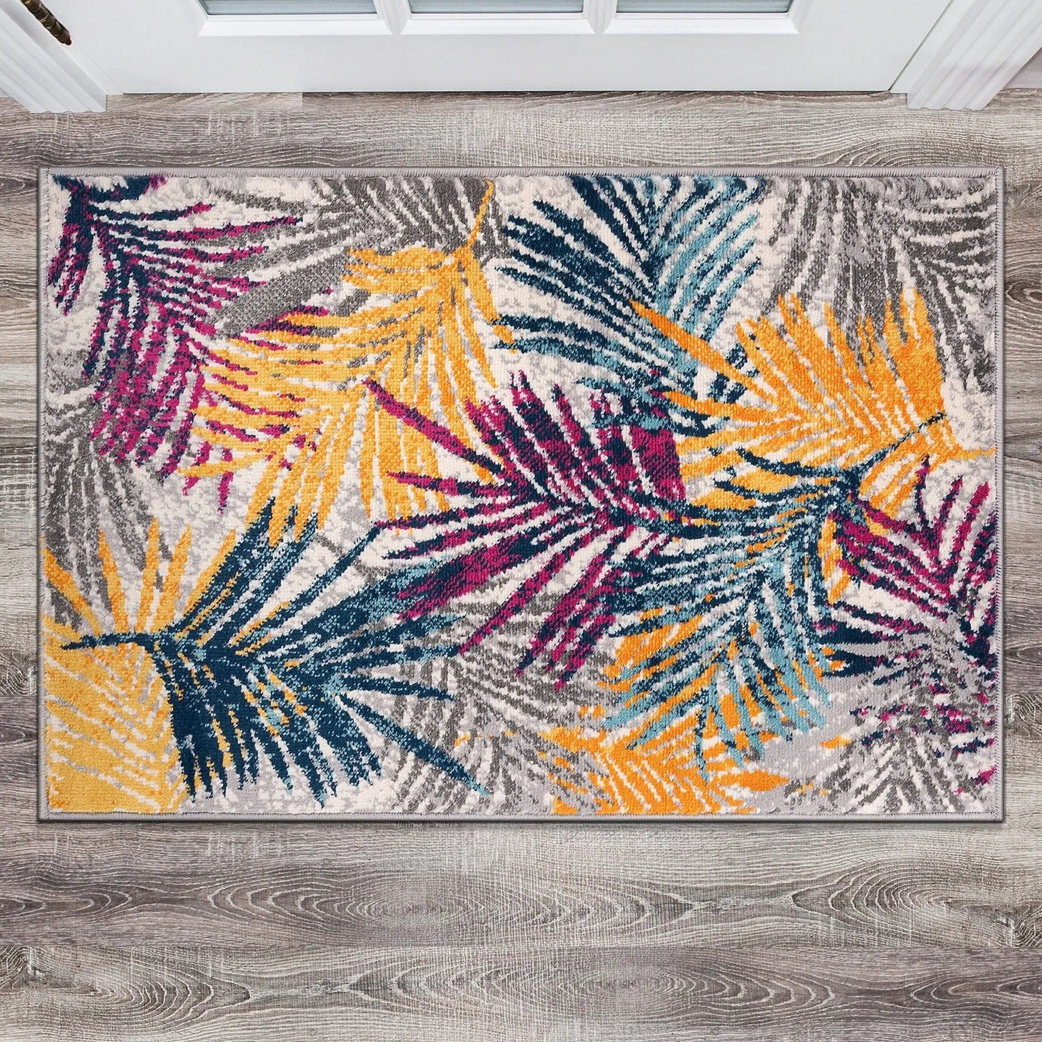 World Rug Gallery Edinburgh Floral Leaves Area Rug