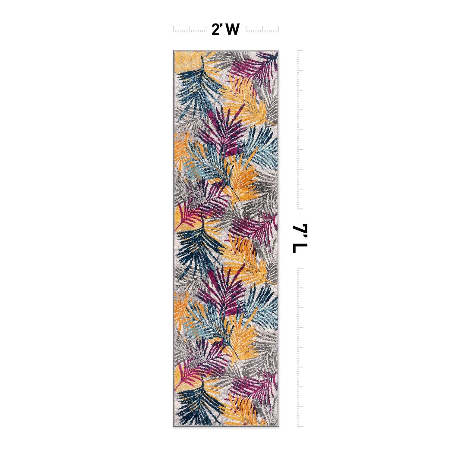 World Rug Gallery Edinburgh Floral Leaves Area Rug