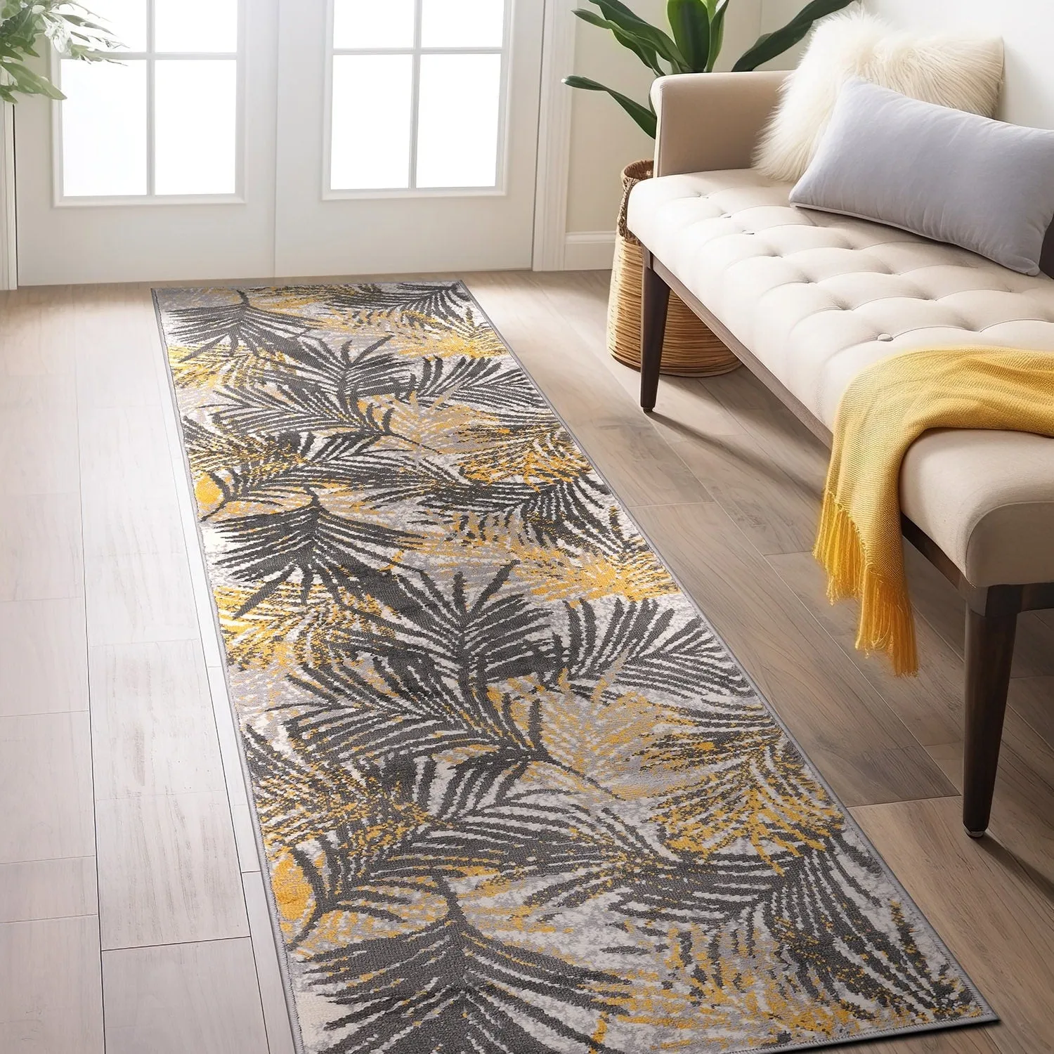 World Rug Gallery Edinburgh Floral Leaves Area Rug