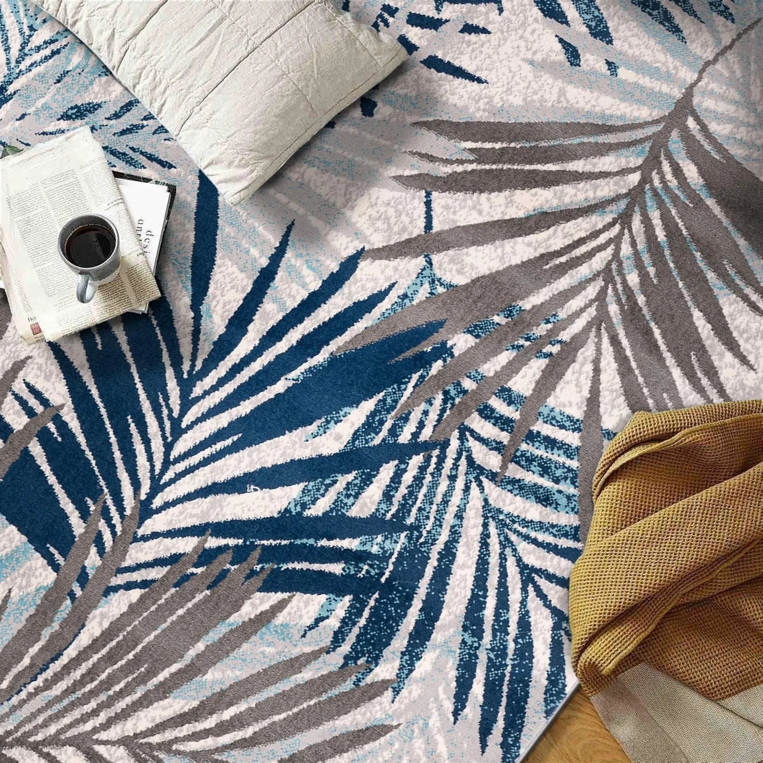 World Rug Gallery Edinburgh Floral Leaves Area Rug