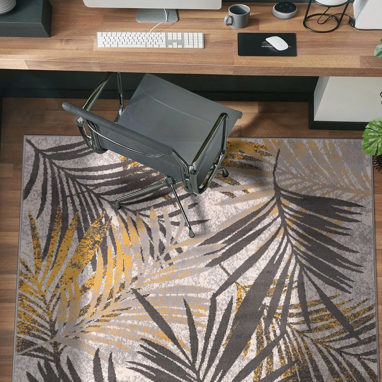 World Rug Gallery Edinburgh Floral Leaves Area Rug
