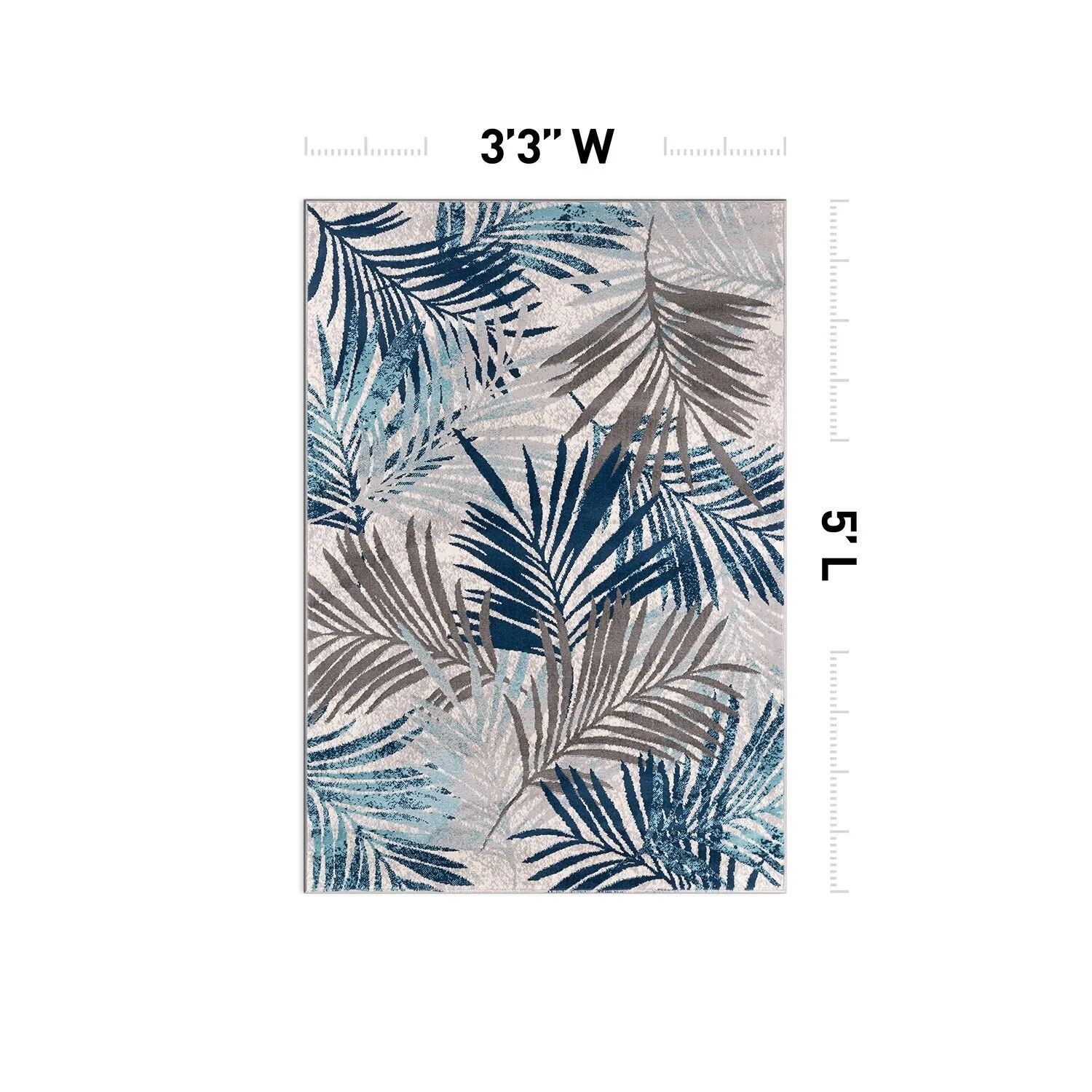 World Rug Gallery Edinburgh Floral Leaves Area Rug