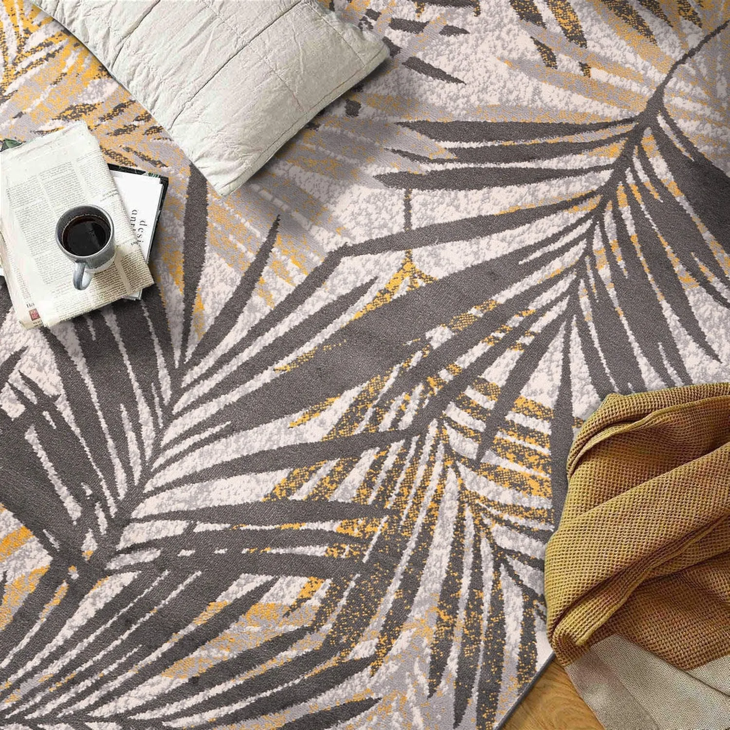 World Rug Gallery Edinburgh Floral Leaves Area Rug
