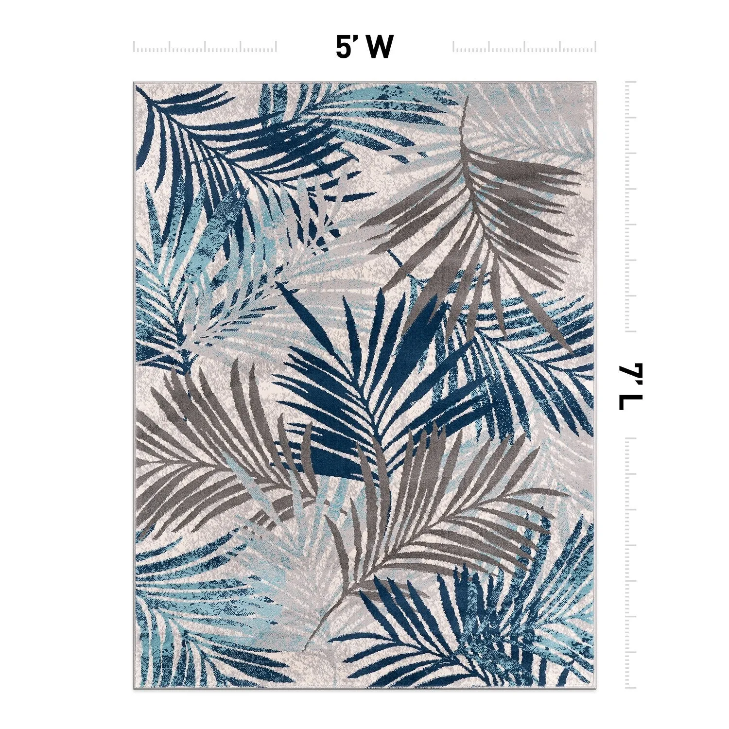 World Rug Gallery Edinburgh Floral Leaves Area Rug
