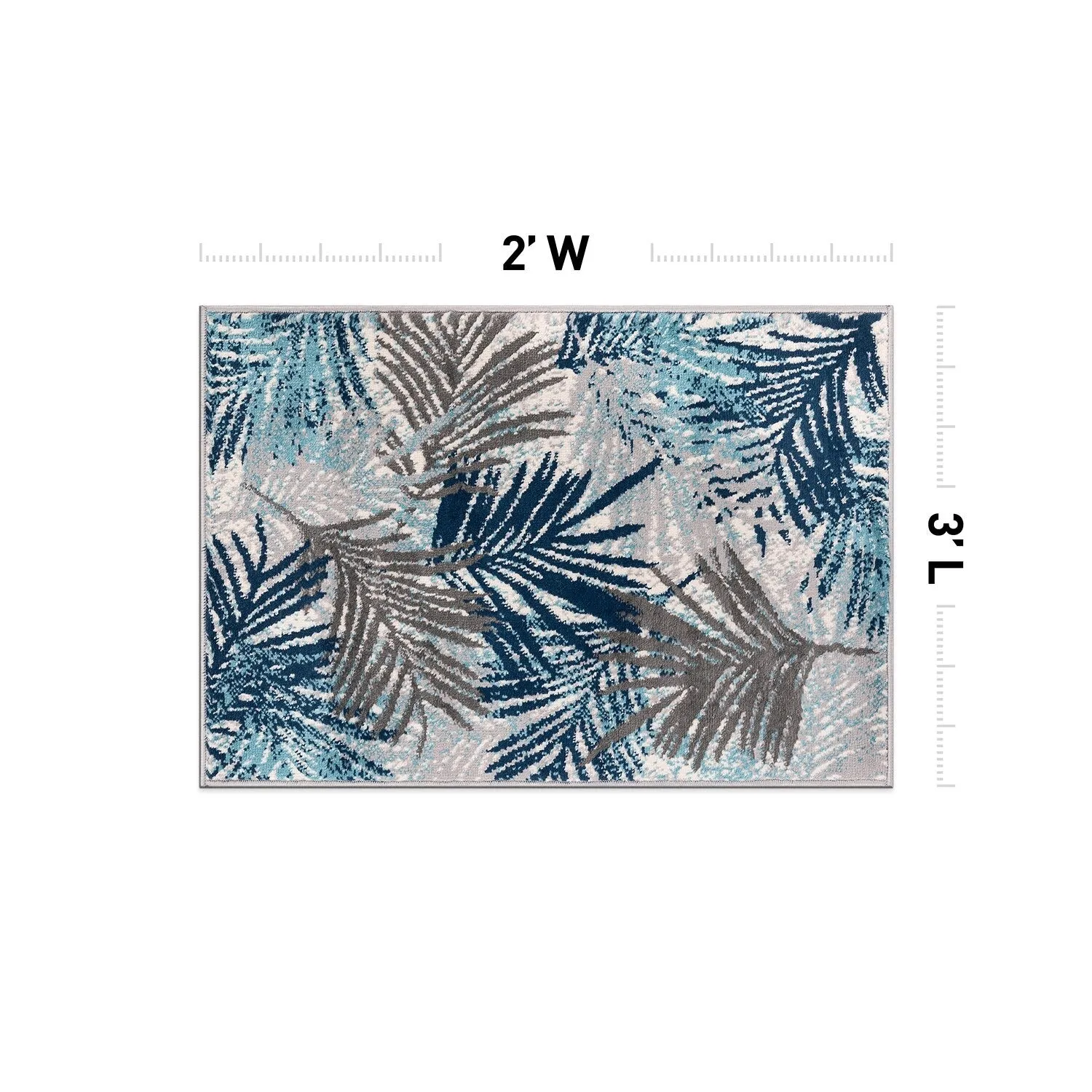 World Rug Gallery Edinburgh Floral Leaves Area Rug
