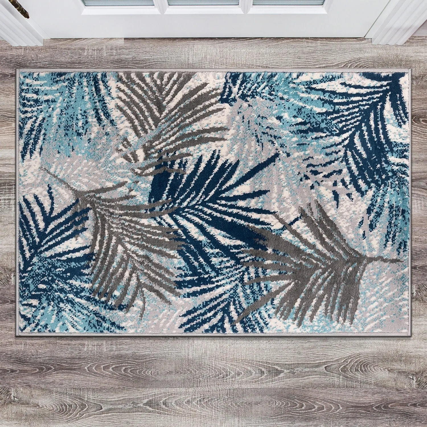World Rug Gallery Edinburgh Floral Leaves Area Rug