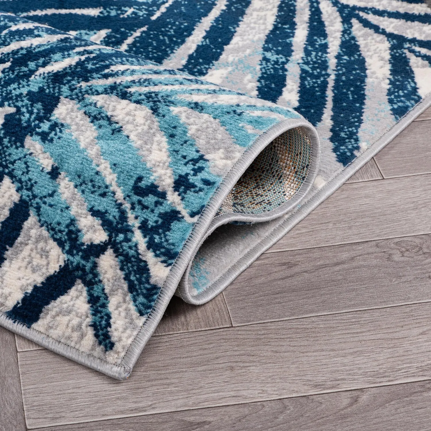 World Rug Gallery Edinburgh Floral Leaves Area Rug