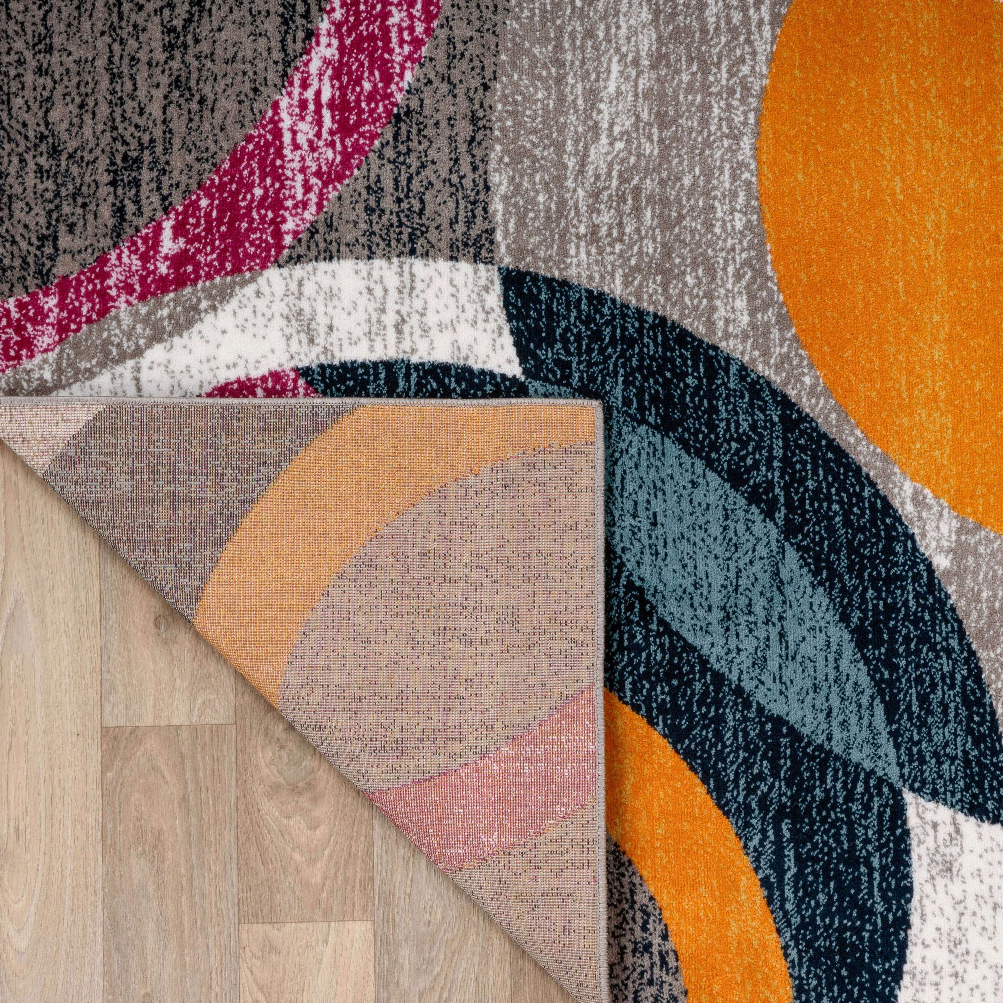 World Rug Gallery Geometric Circles Area Rug