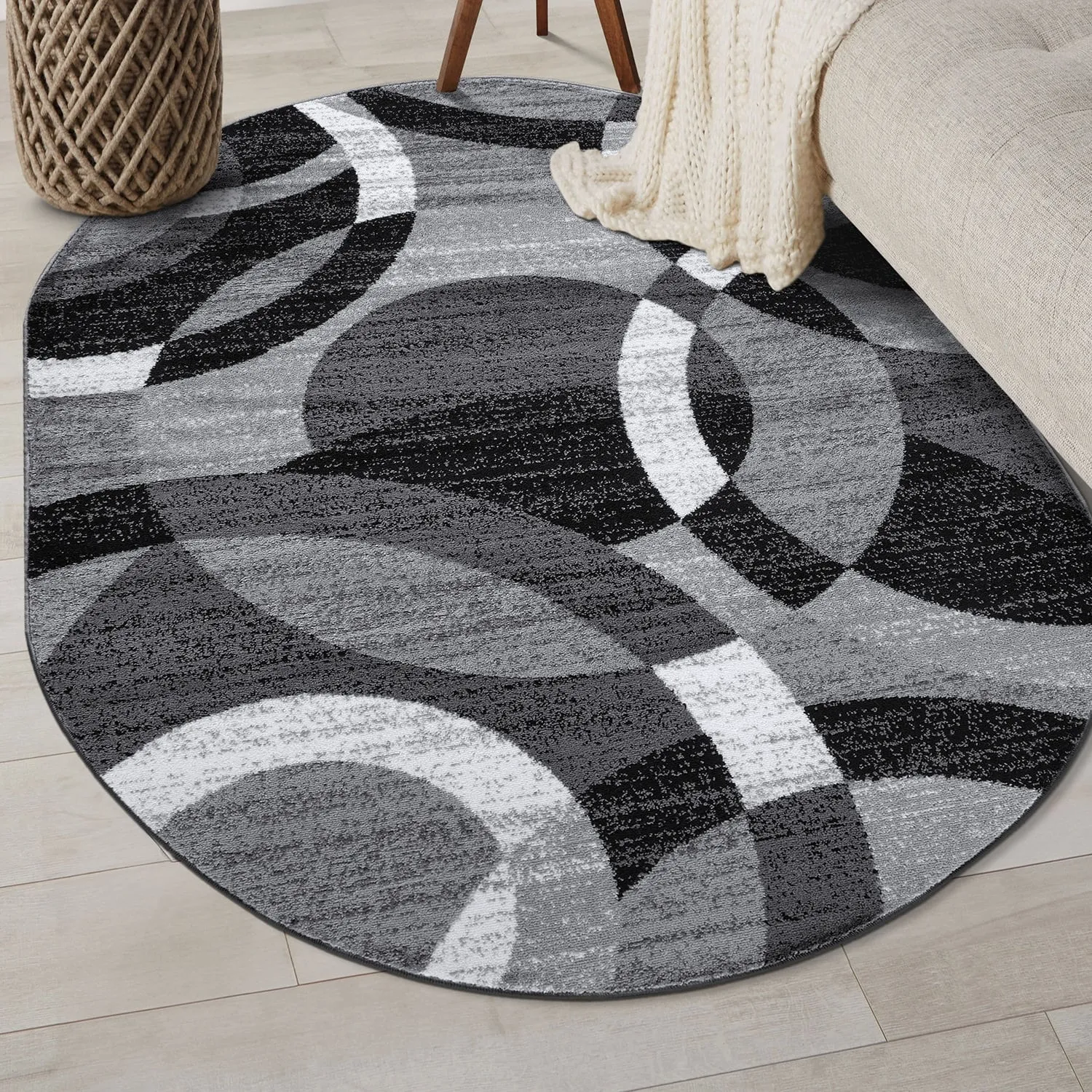 World Rug Gallery Geometric Circles Area Rug