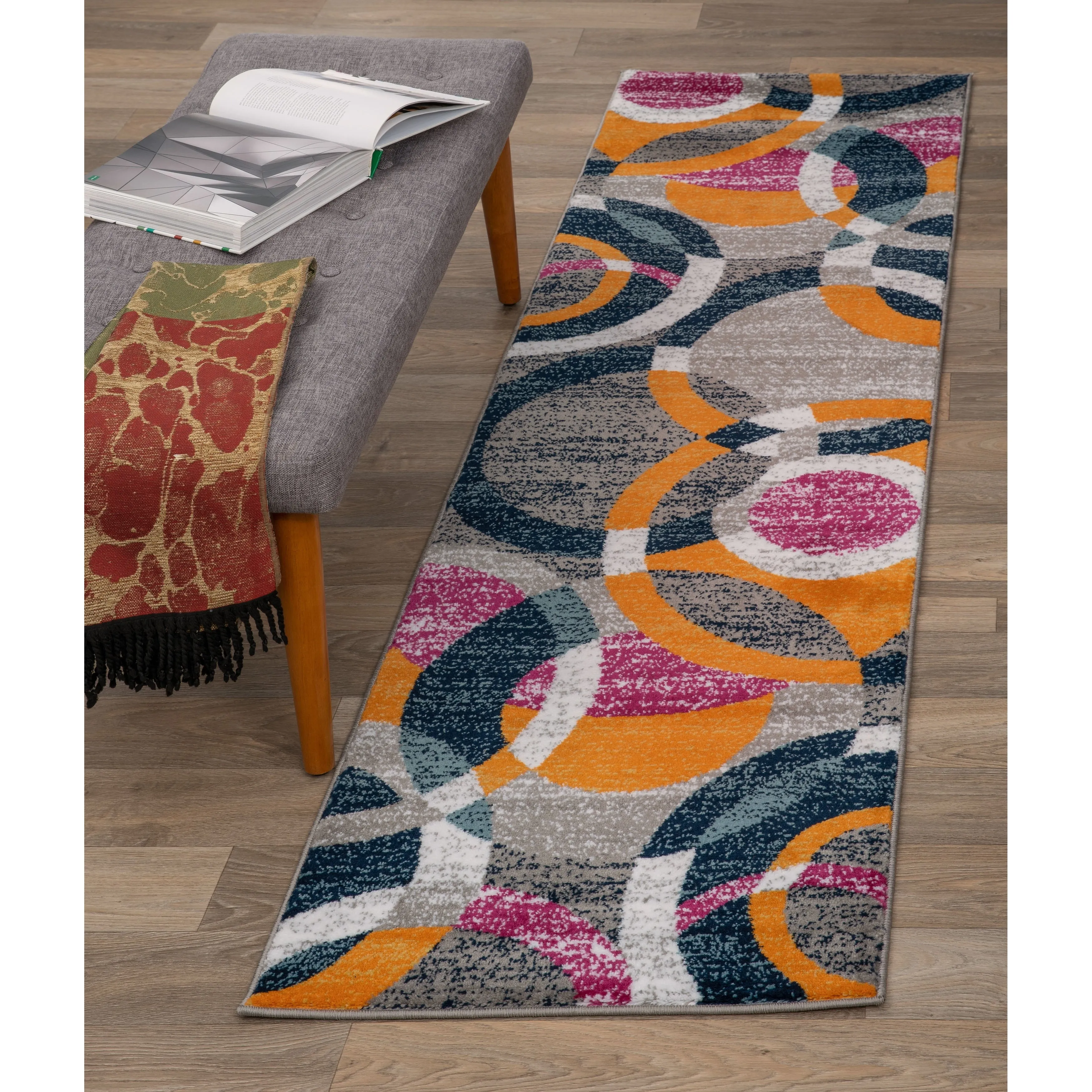 World Rug Gallery Geometric Circles Area Rug