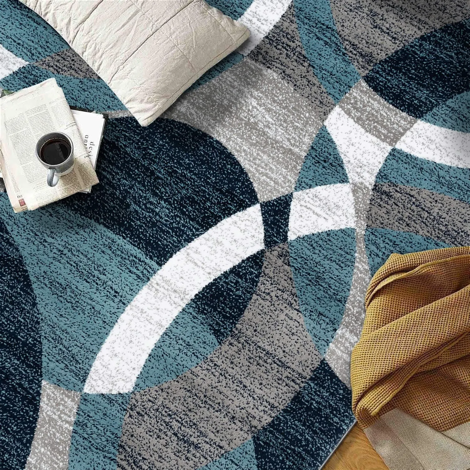World Rug Gallery Geometric Circles Area Rug