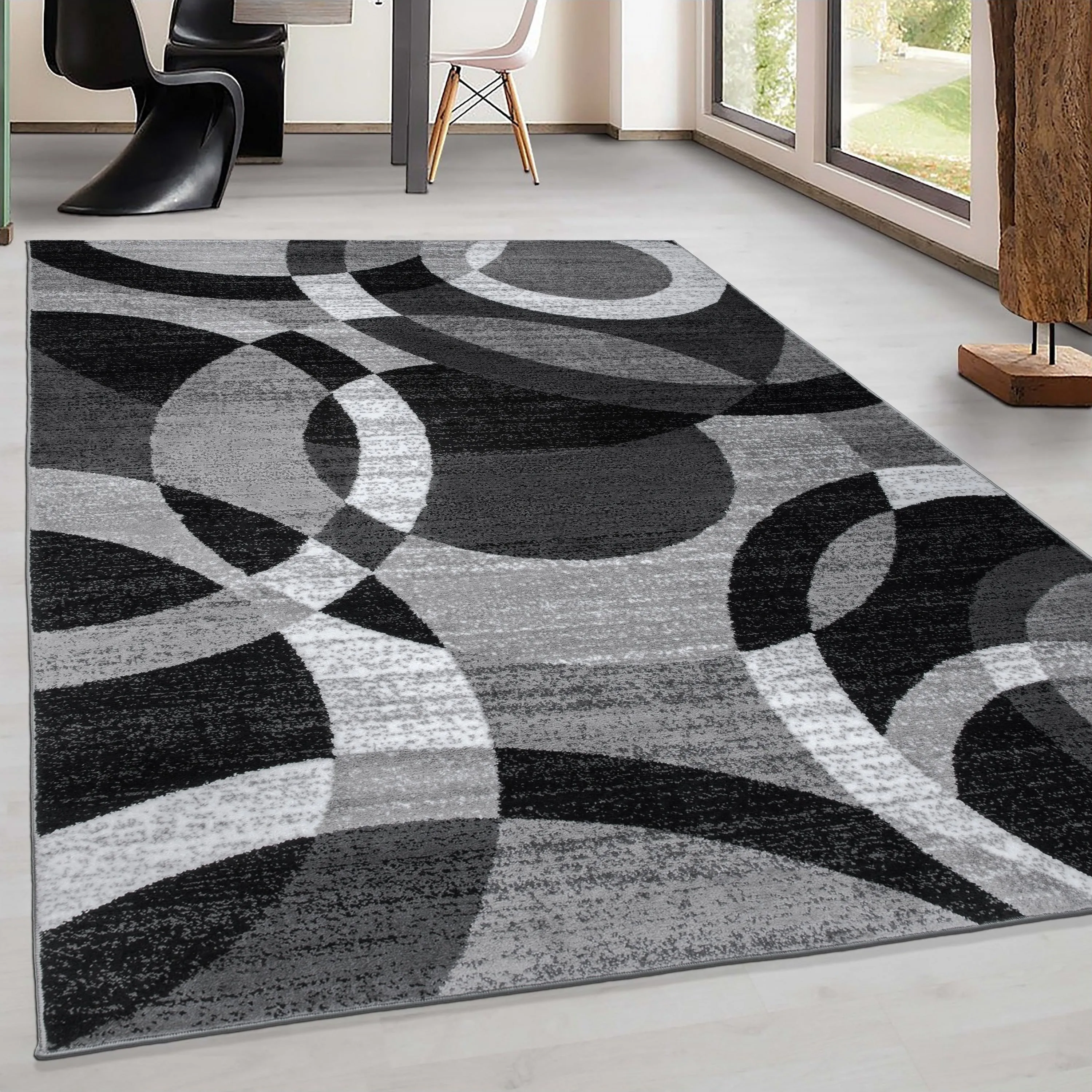 World Rug Gallery Geometric Circles Area Rug