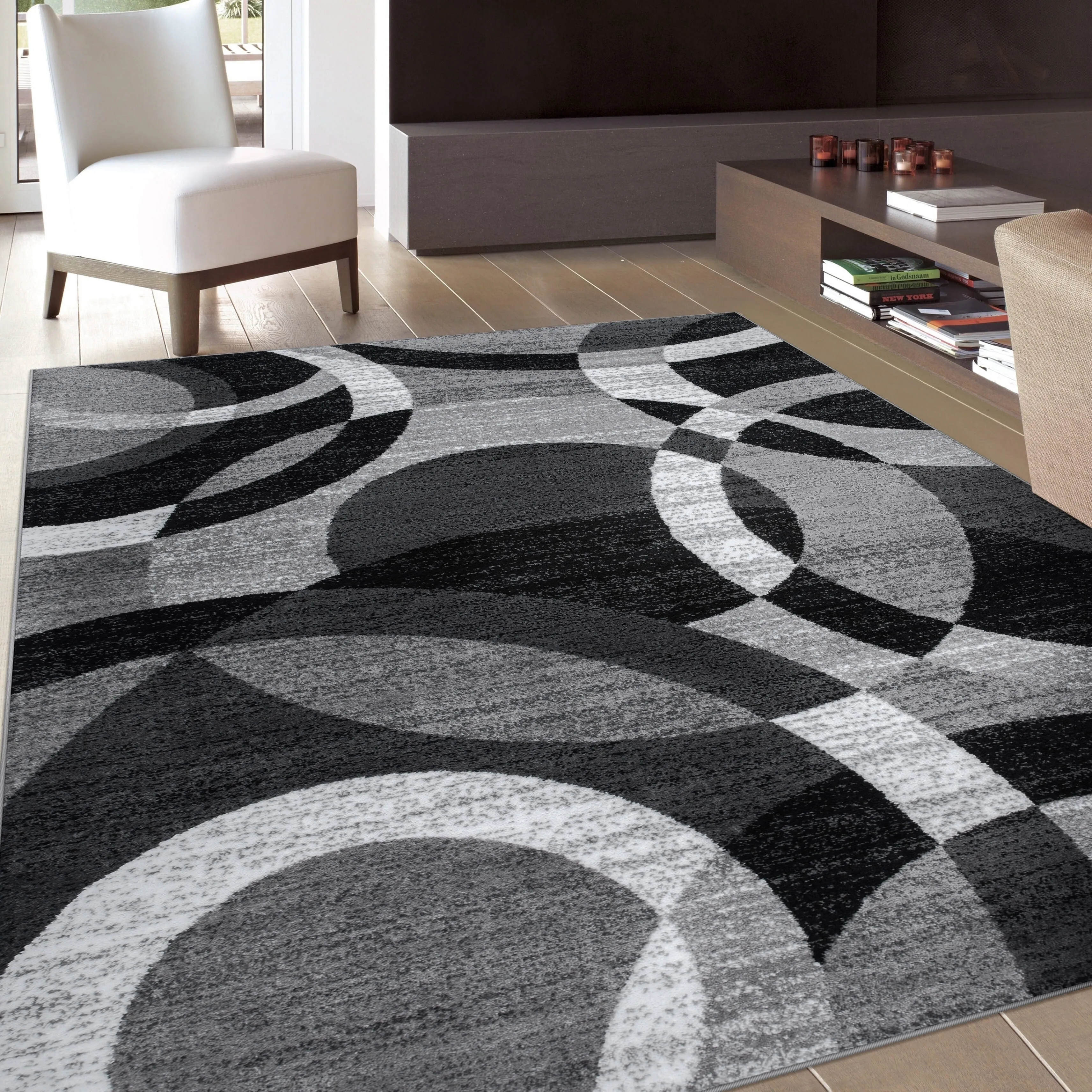 World Rug Gallery Geometric Circles Area Rug