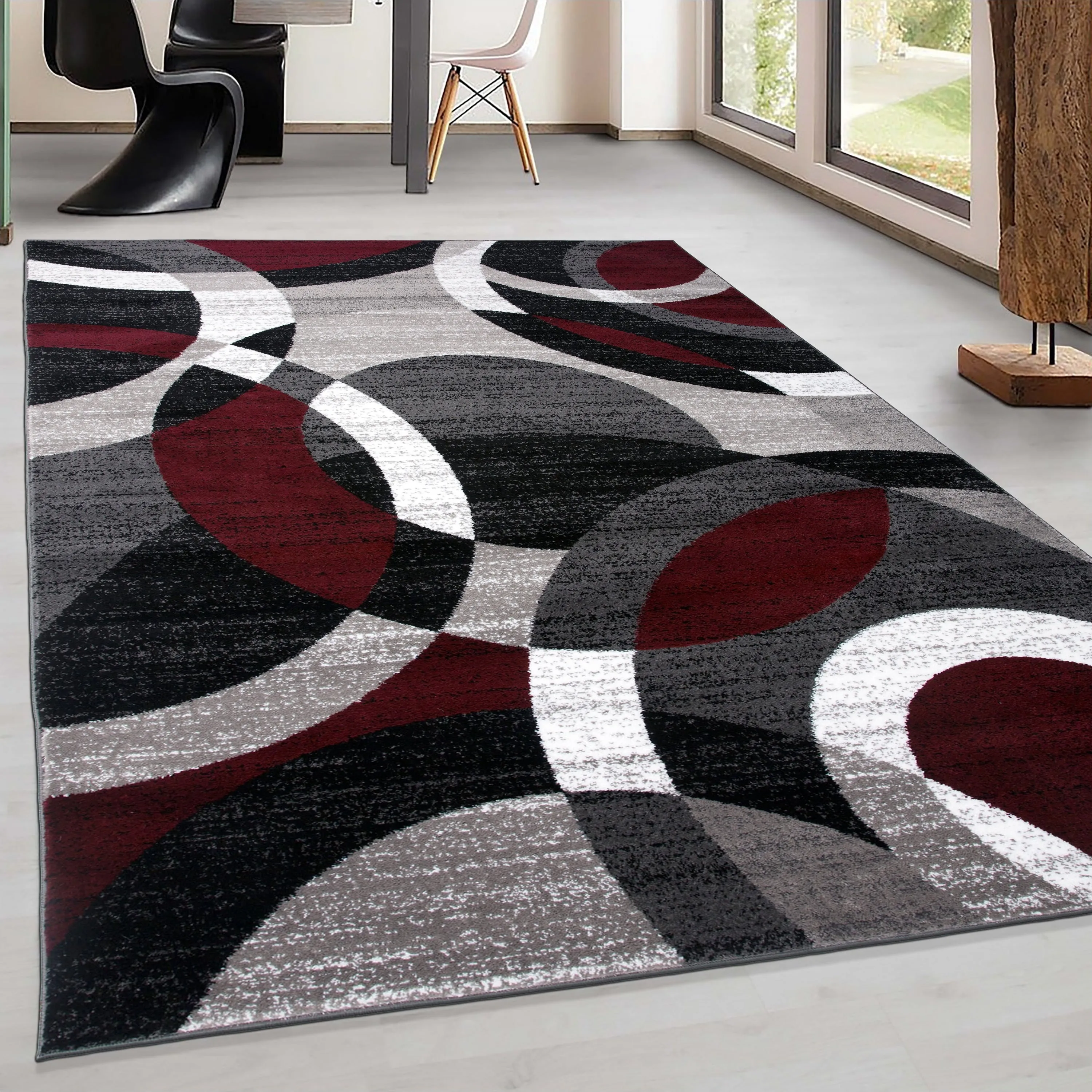 World Rug Gallery Geometric Circles Area Rug