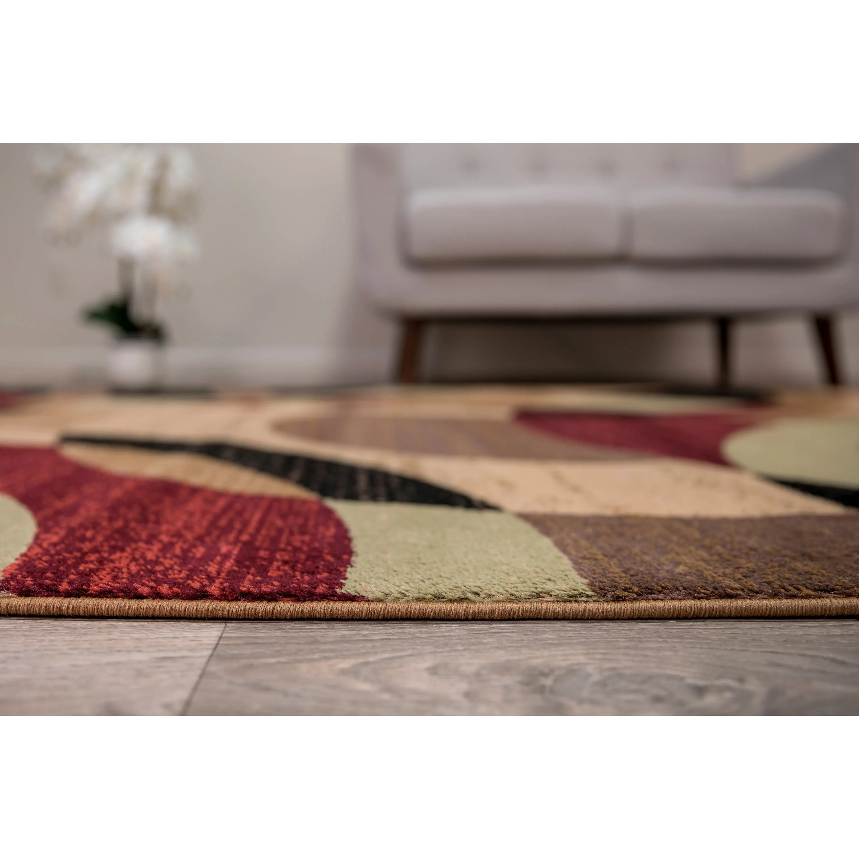 World Rug Gallery Geometric Circles Area Rug