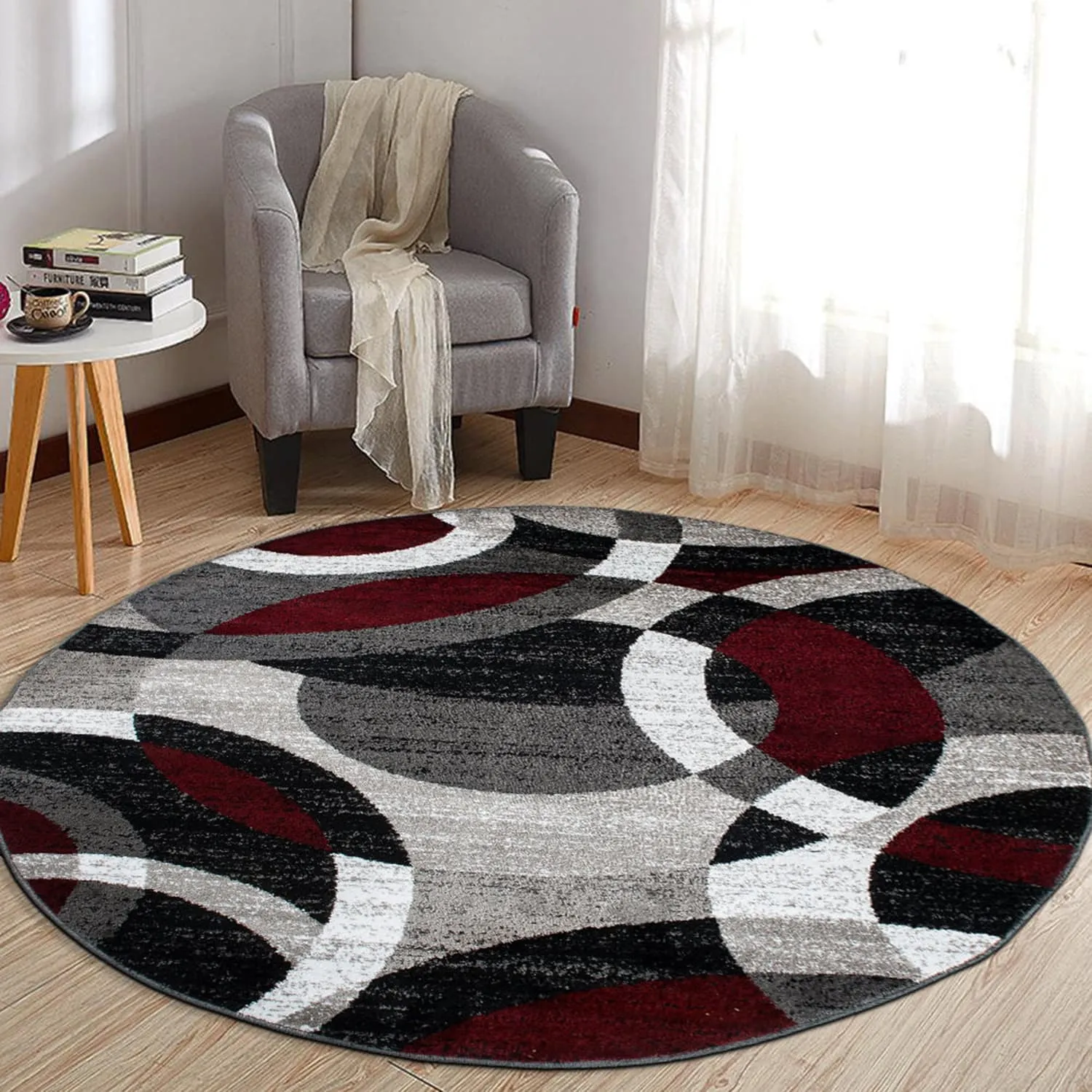 World Rug Gallery Geometric Circles Area Rug