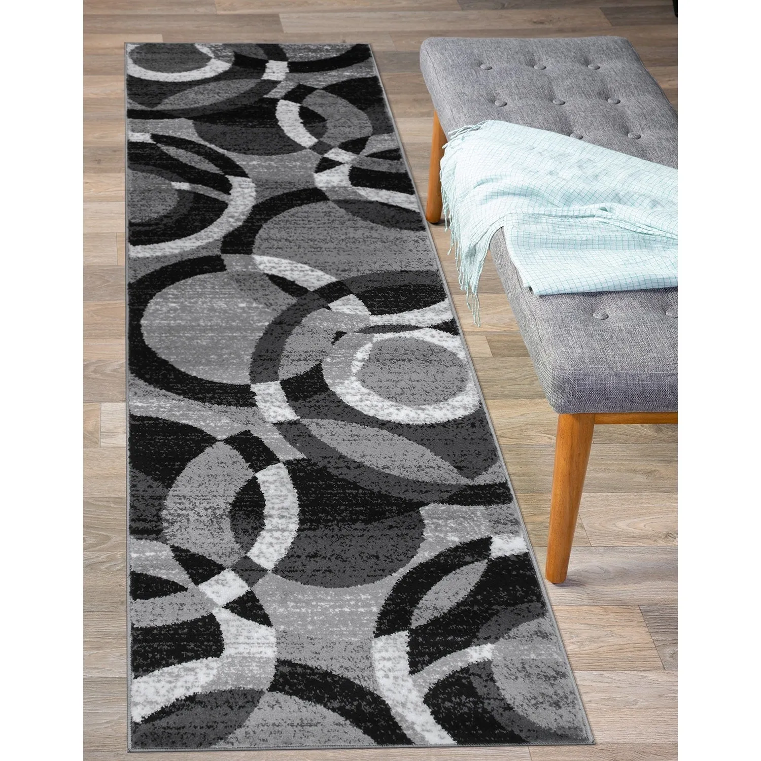 World Rug Gallery Geometric Circles Area Rug
