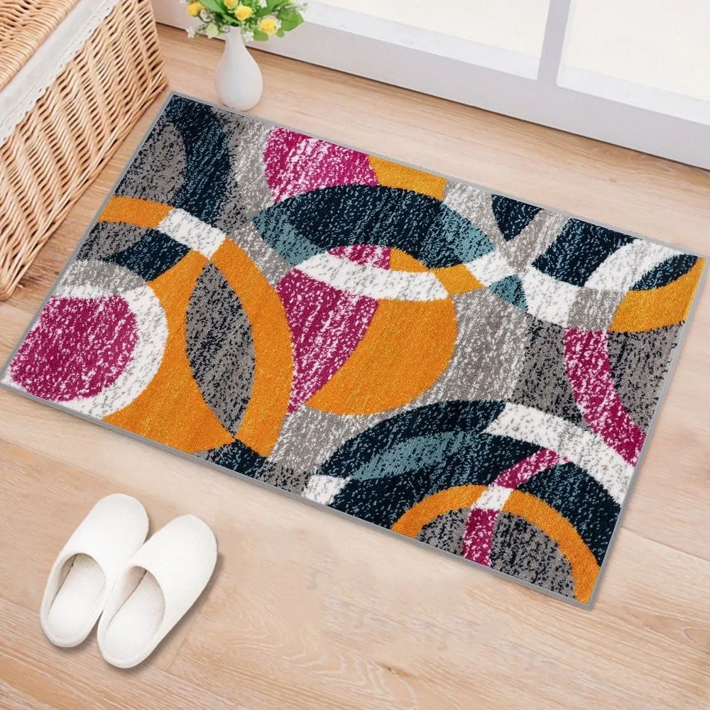 World Rug Gallery Geometric Circles Area Rug