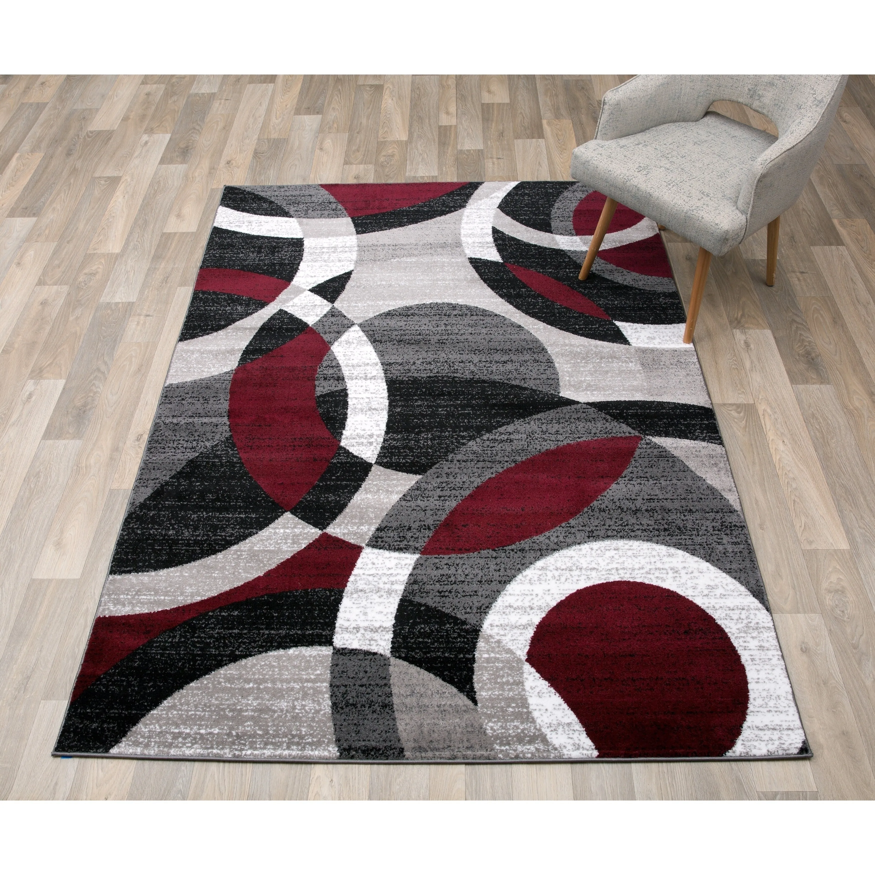 World Rug Gallery Geometric Circles Area Rug