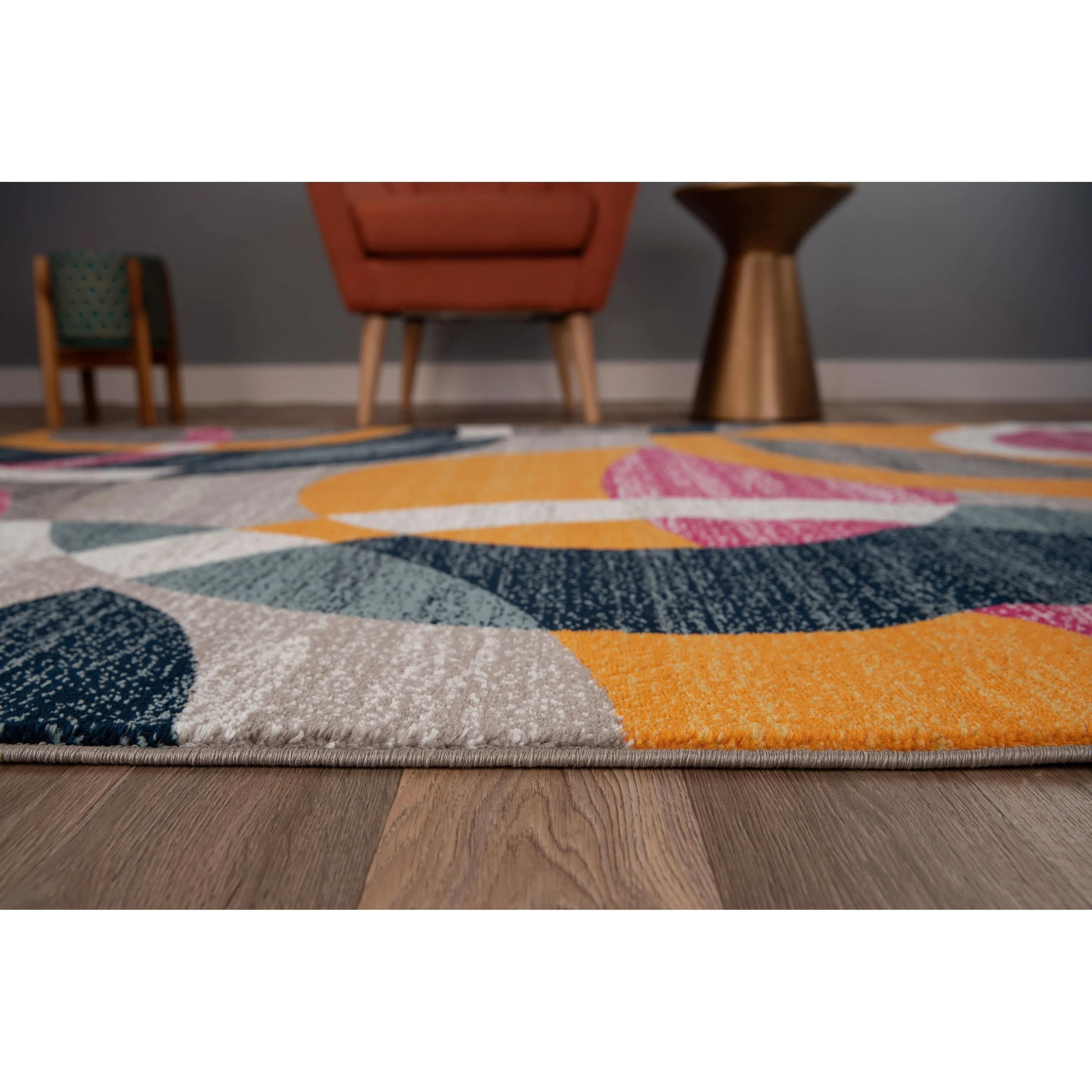 World Rug Gallery Geometric Circles Area Rug