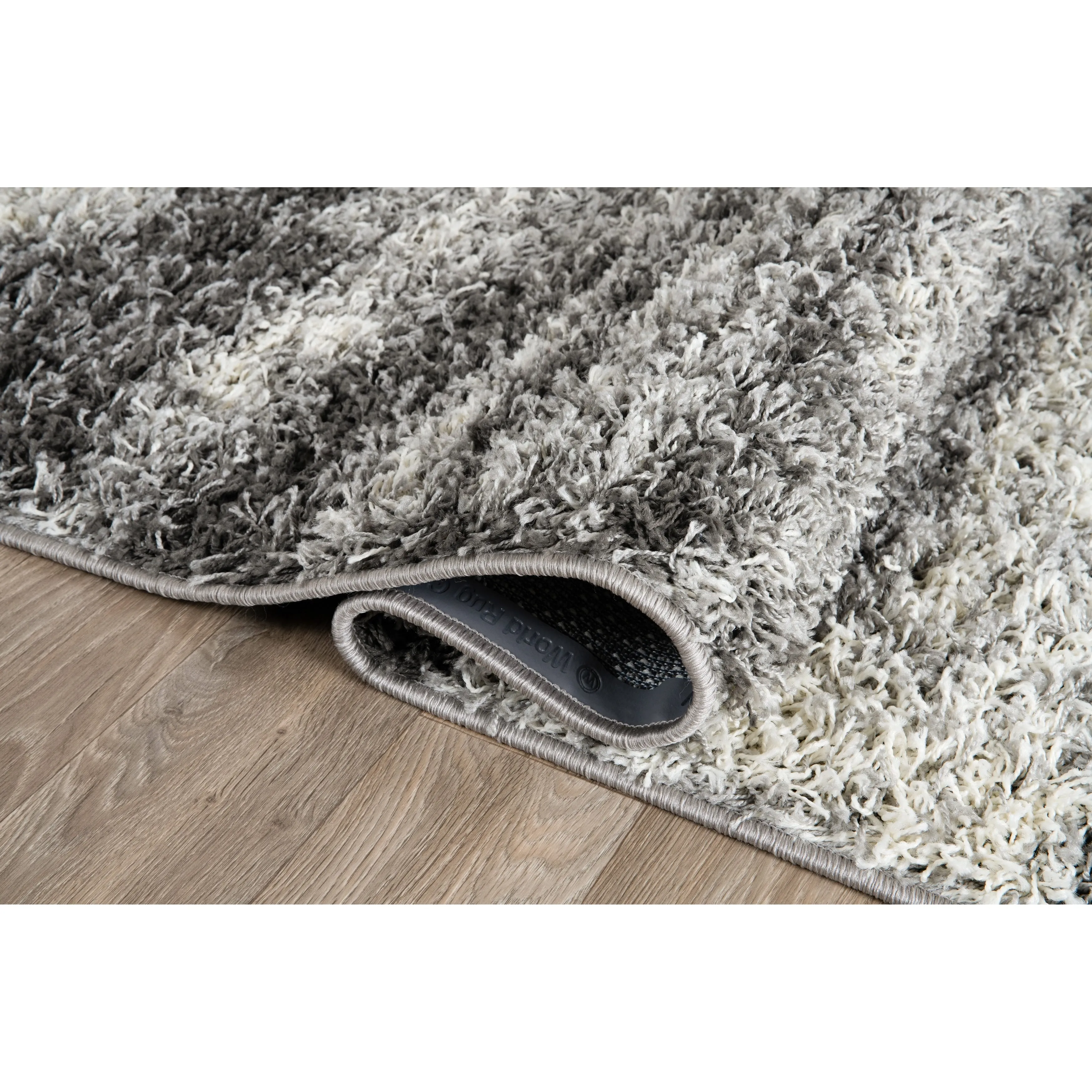 World Rug Gallery Modern Abstract Design Plush Shag Area Rug