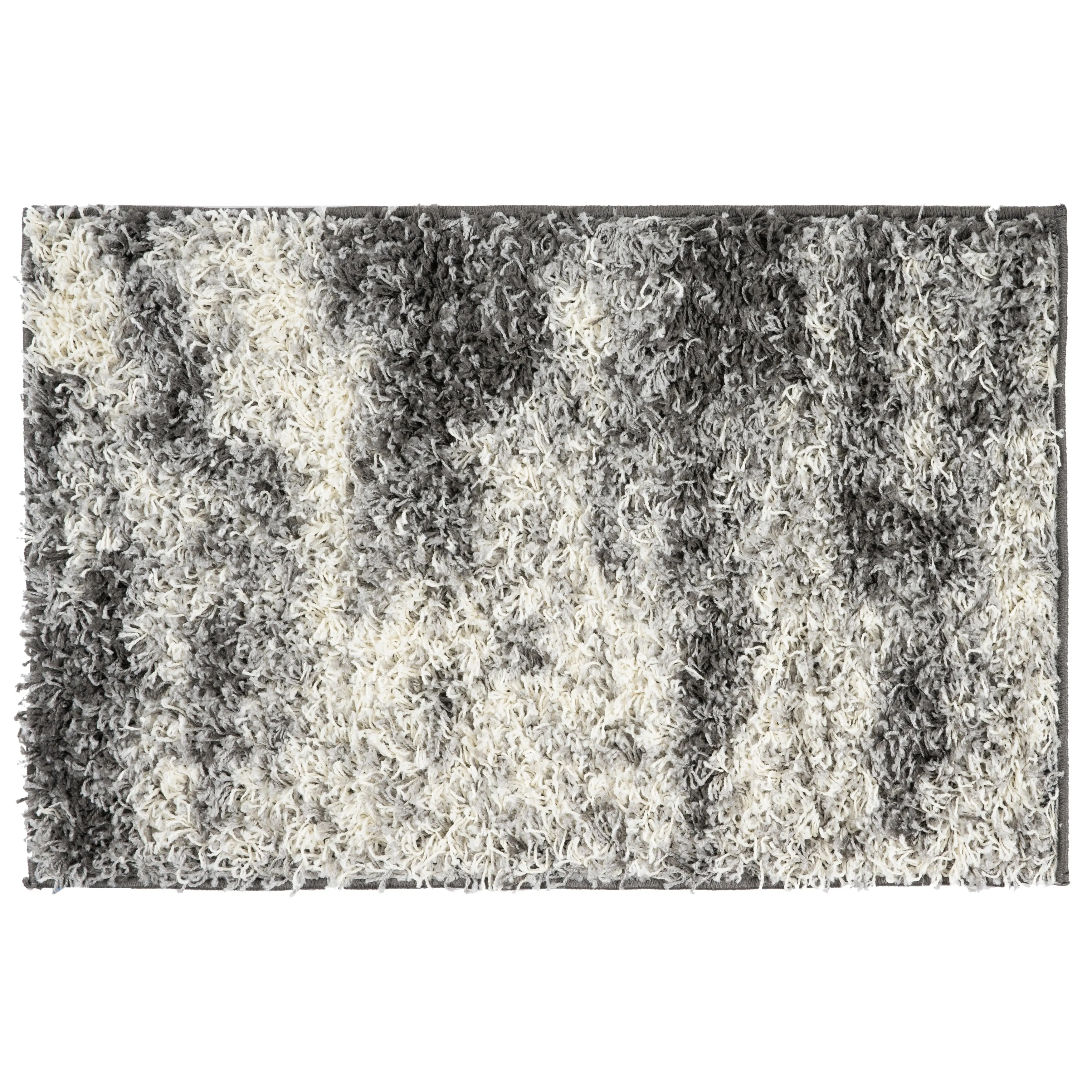 World Rug Gallery Modern Abstract Design Plush Shag Area Rug