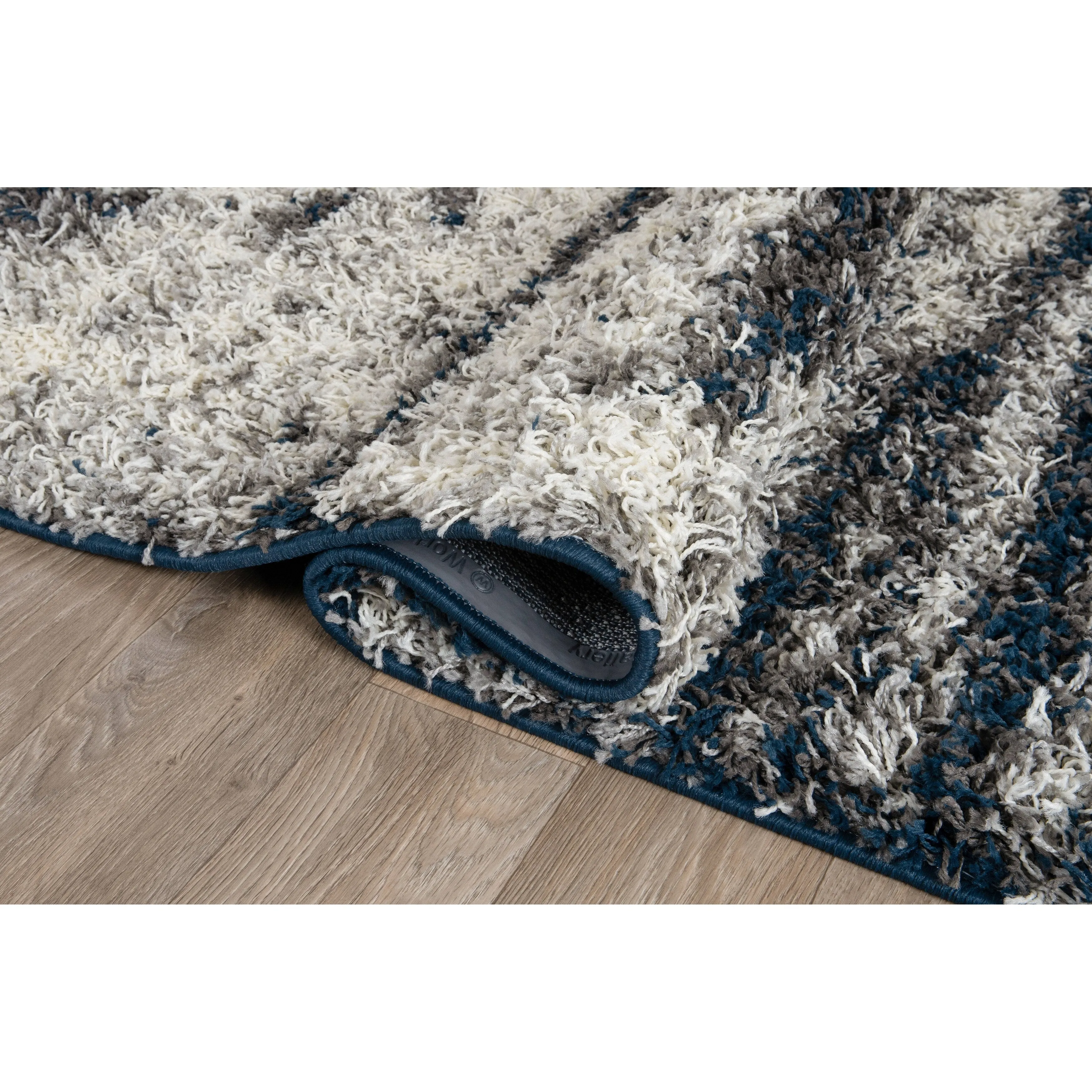 World Rug Gallery Modern Abstract Design Plush Shag Area Rug