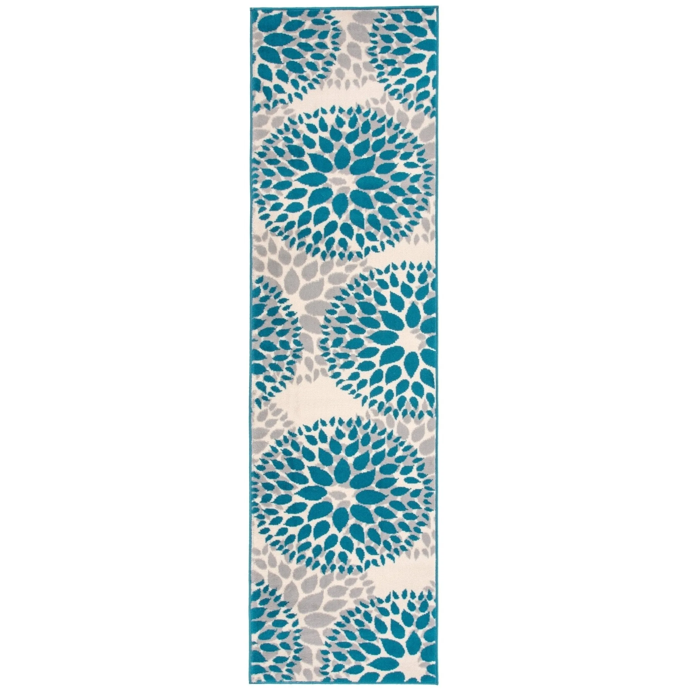 World Rug Gallery Modern Floral Circles Area Rug