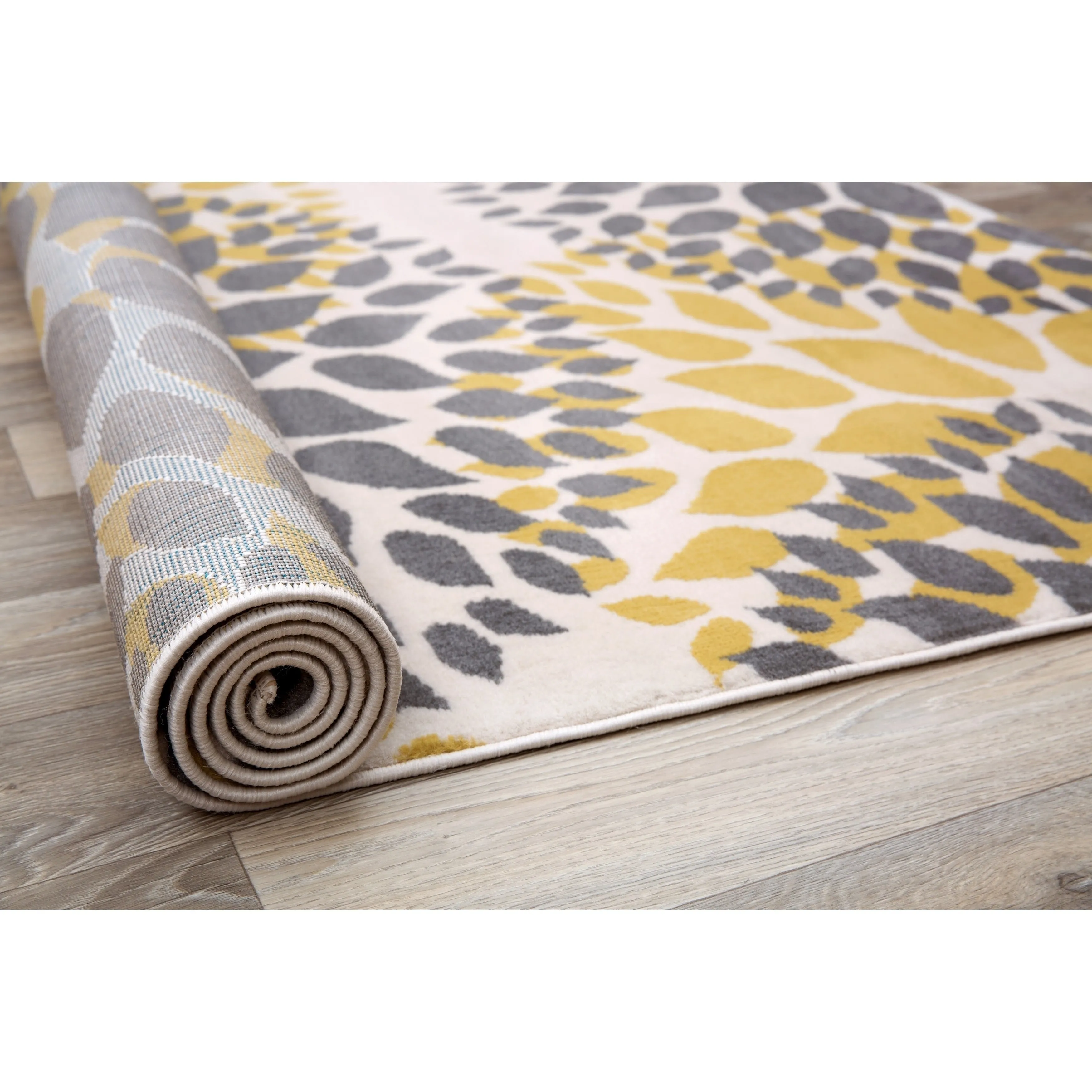 World Rug Gallery Modern Floral Circles Area Rug
