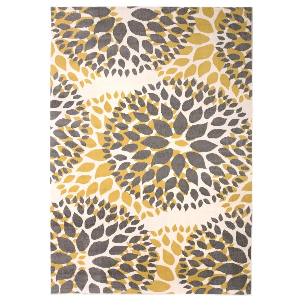 World Rug Gallery Modern Floral Circles Area Rug