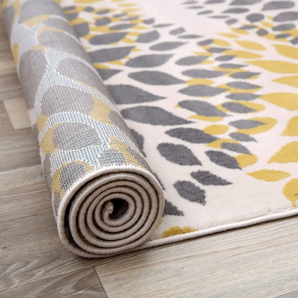 World Rug Gallery Modern Floral Circles Area Rug