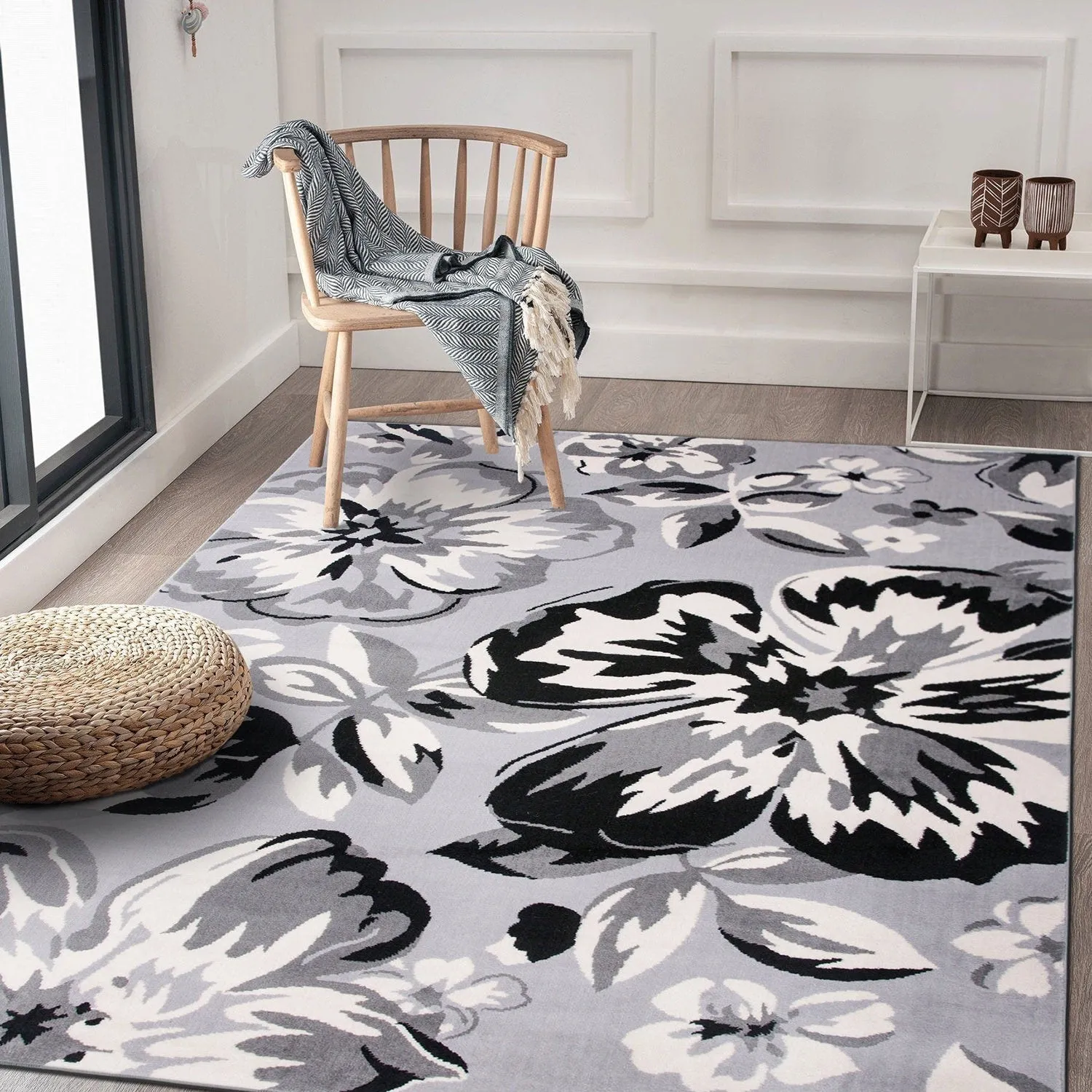 World Rug Gallery Modern Floral Design Area Rug