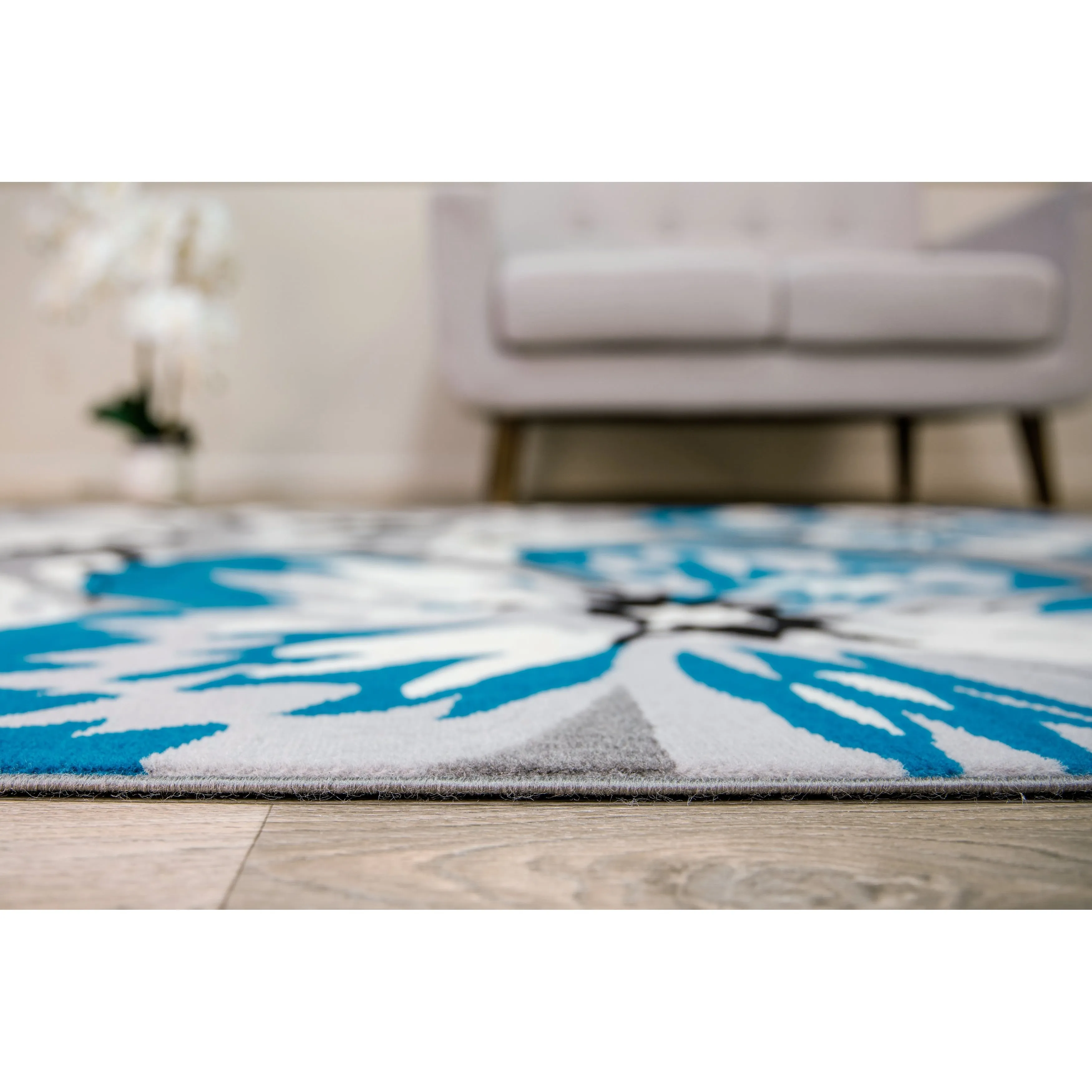 World Rug Gallery Modern Floral Design Area Rug