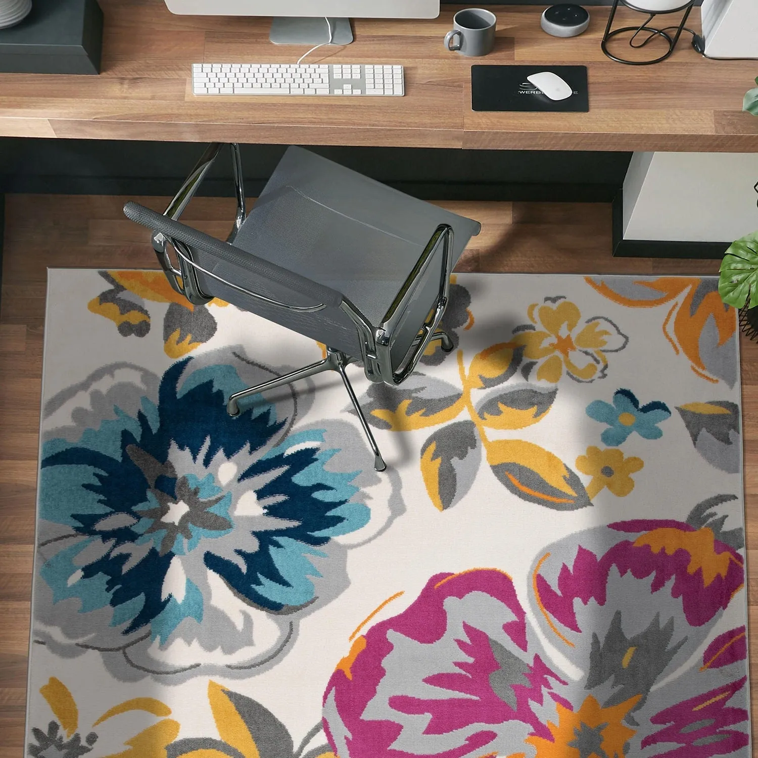 World Rug Gallery Modern Floral Design Area Rug