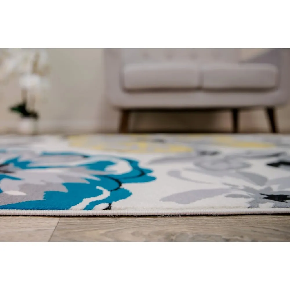 World Rug Gallery Modern Floral Design Area Rug