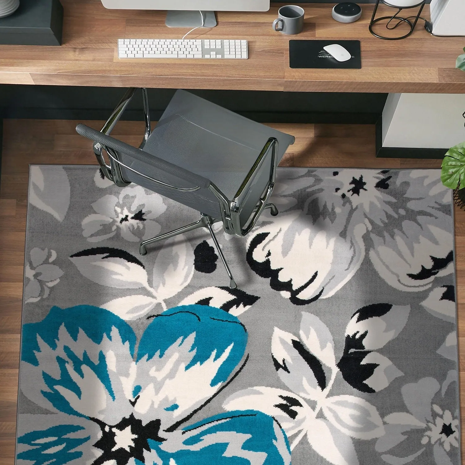 World Rug Gallery Modern Floral Design Area Rug