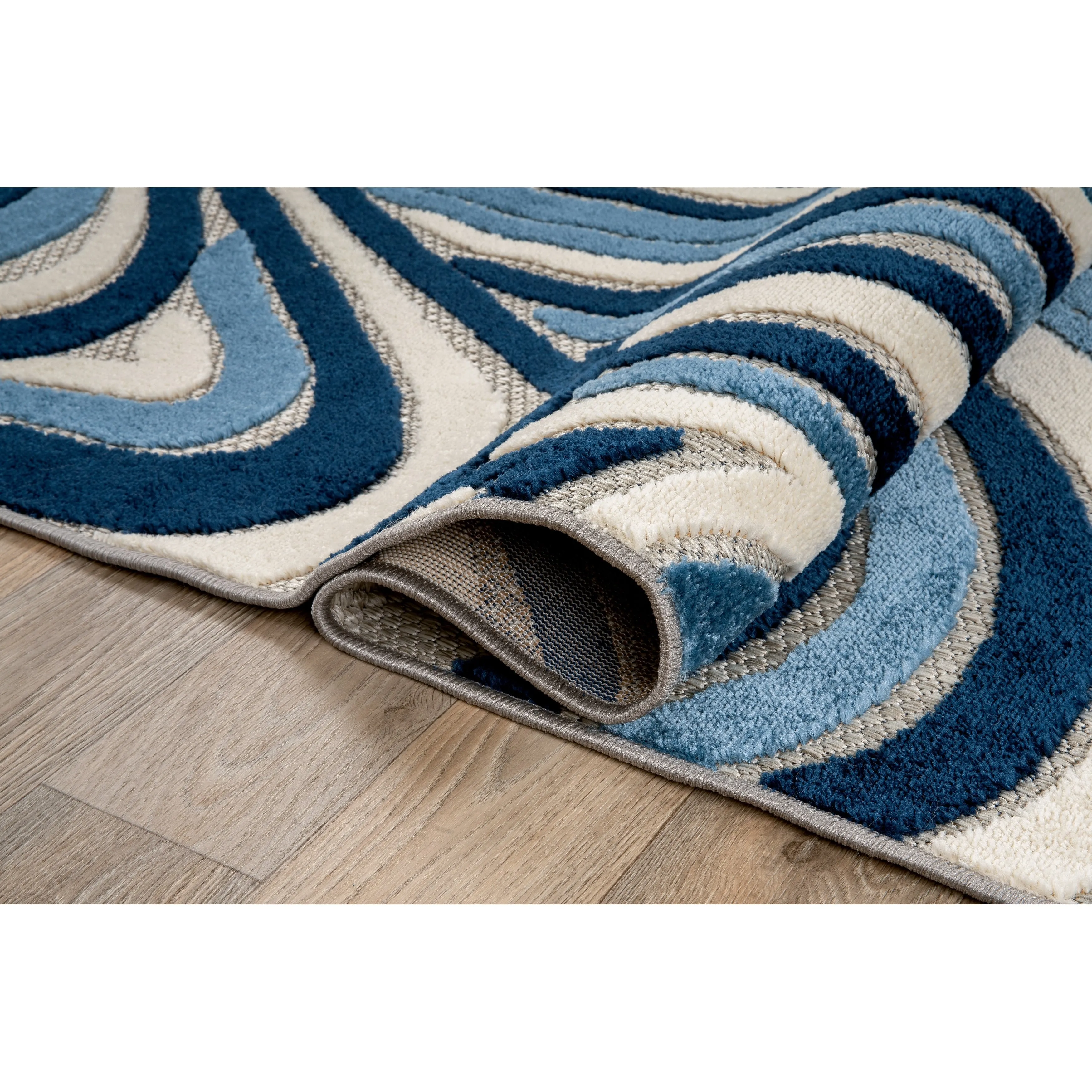 World Rug Gallery Modern Waves Indoor/Outdoor Area Rug