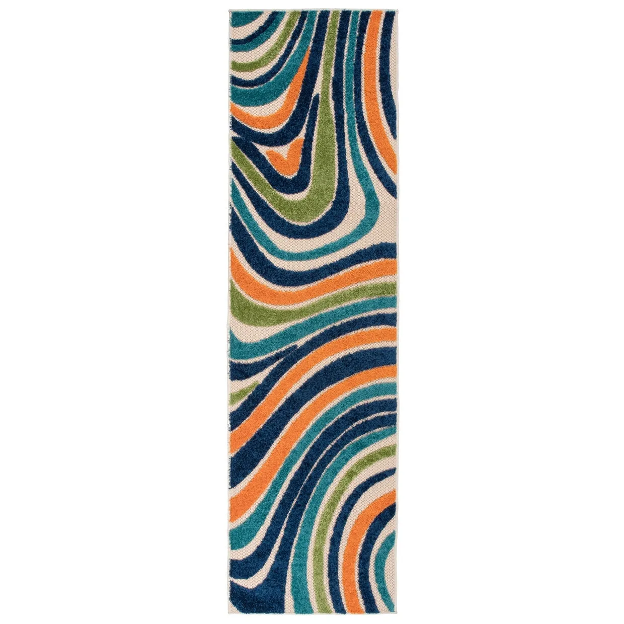 World Rug Gallery Modern Waves Indoor/Outdoor Area Rug