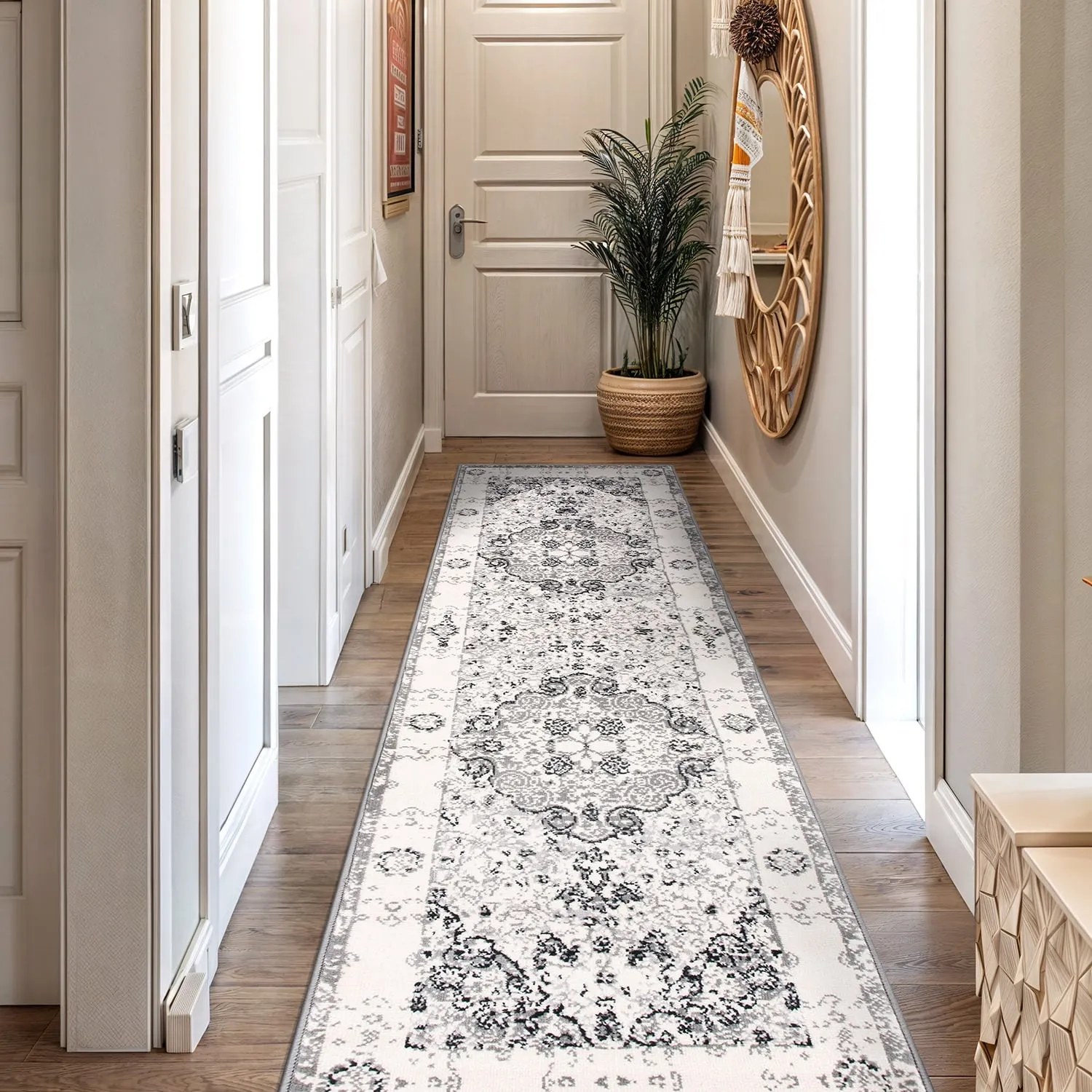 World Rug Gallery Vintage Oriental Distressed Medallion Rug