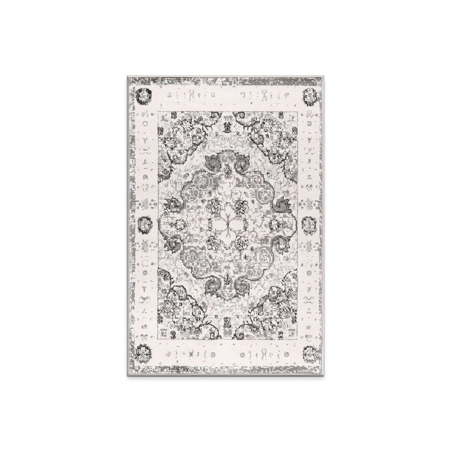 World Rug Gallery Vintage Oriental Distressed Medallion Rug