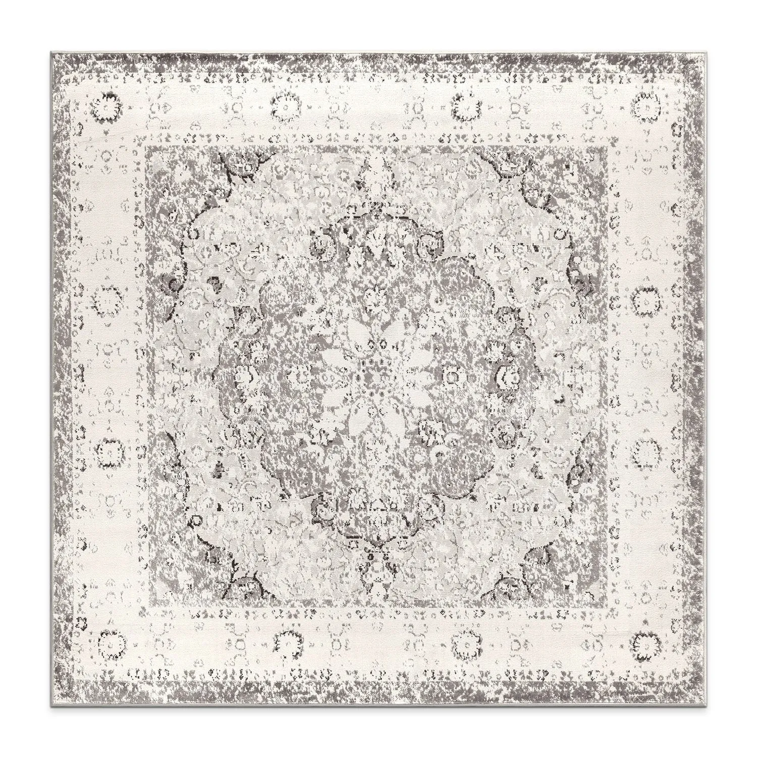 World Rug Gallery Vintage Oriental Distressed Medallion Rug