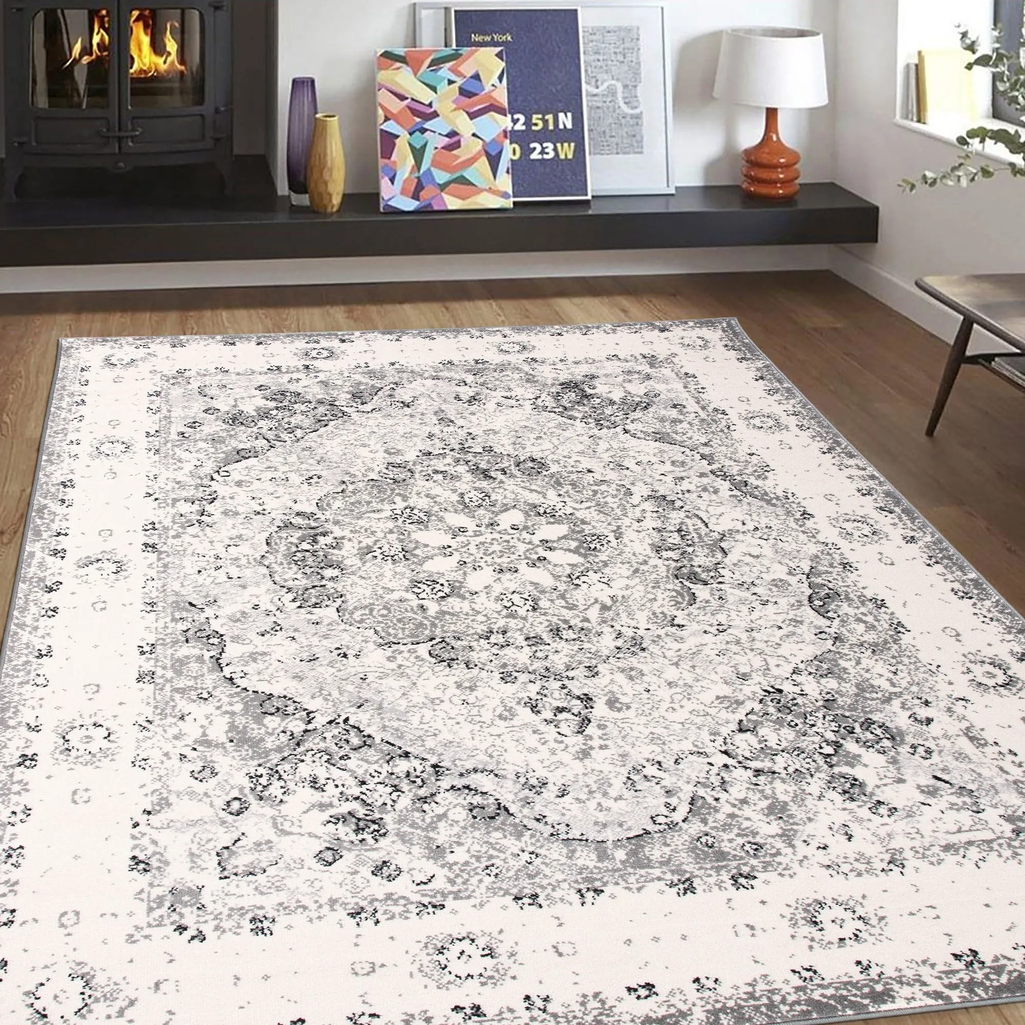 World Rug Gallery Vintage Oriental Distressed Medallion Rug