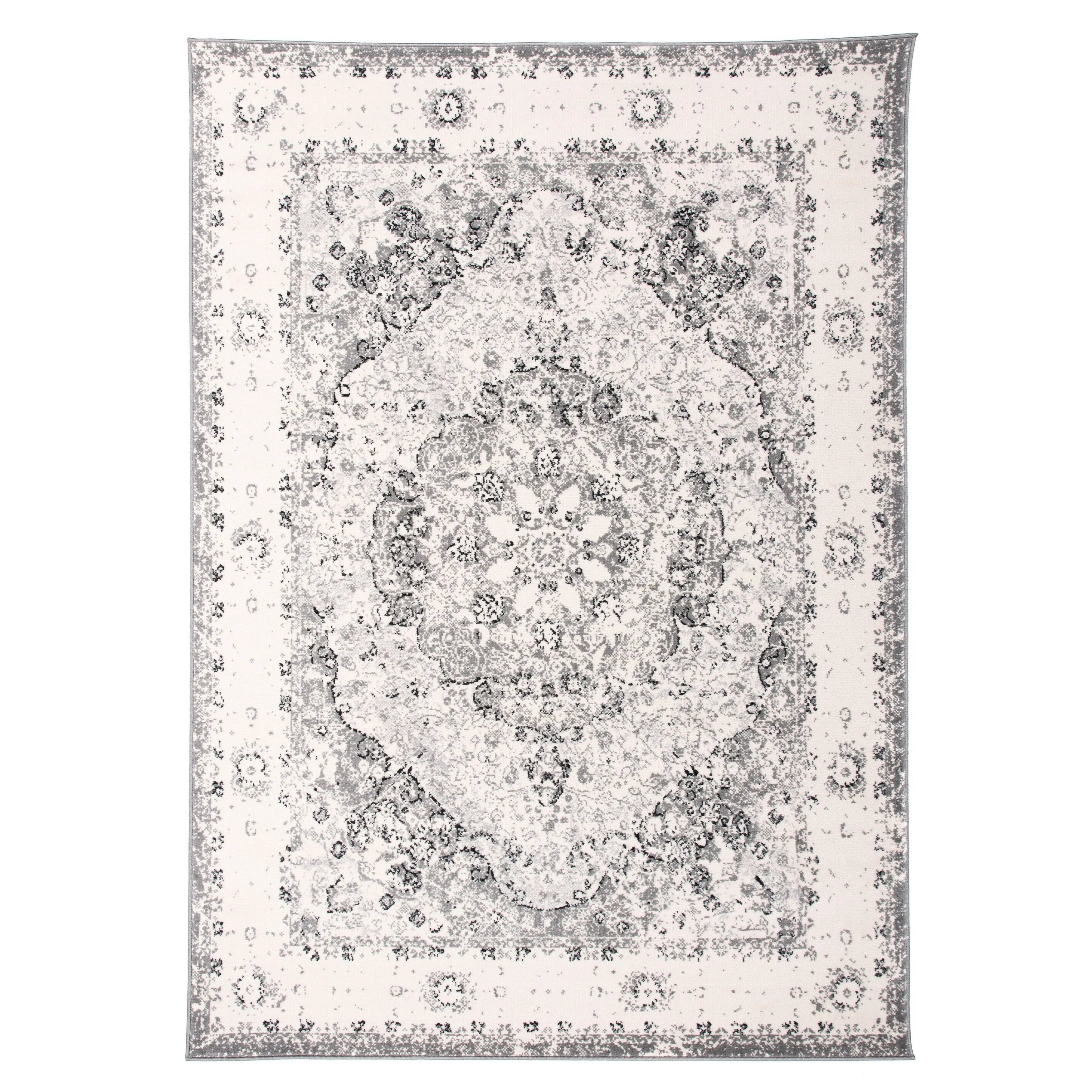 World Rug Gallery Vintage Oriental Distressed Medallion Rug