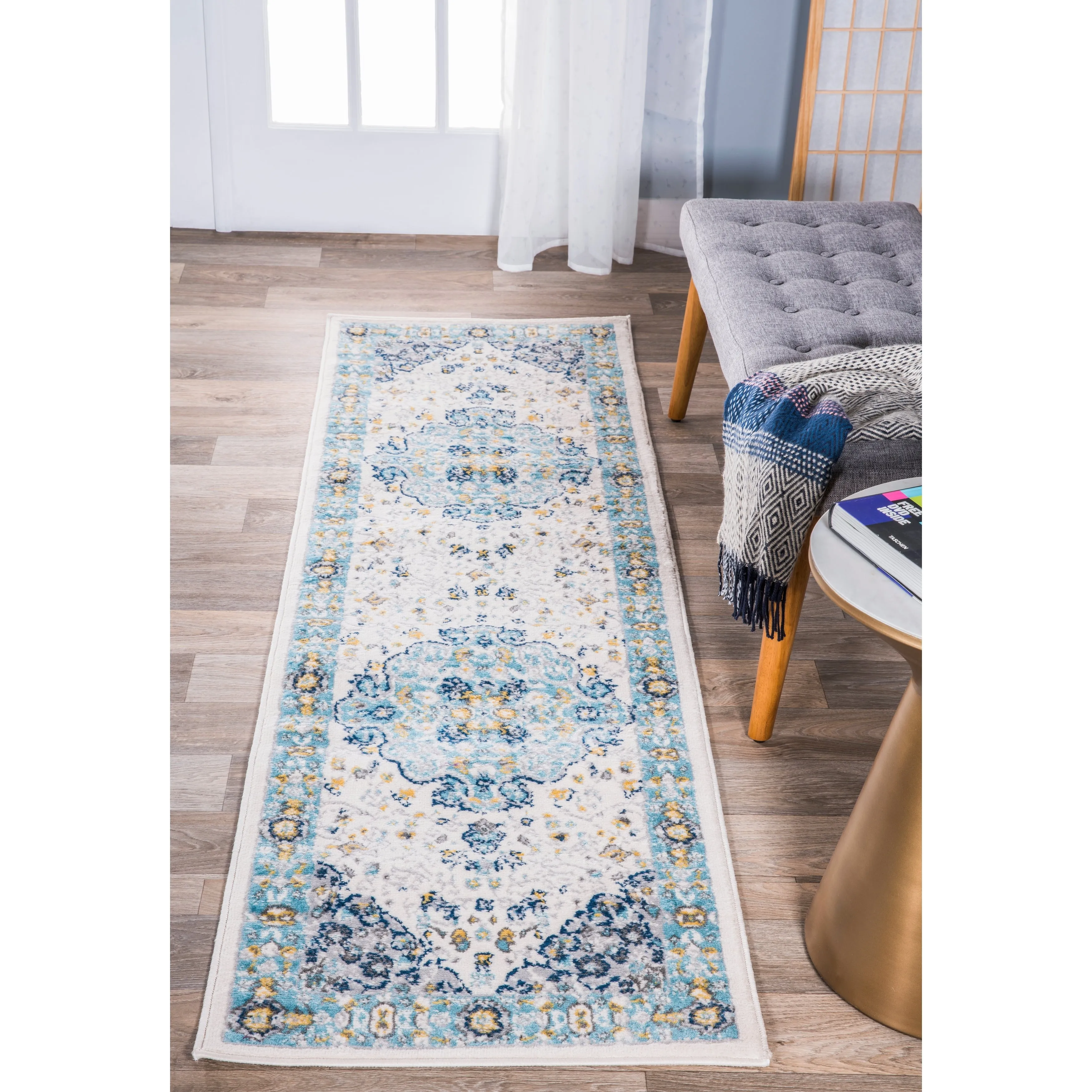 World Rug Gallery Vintage Oriental Distressed Medallion Rug